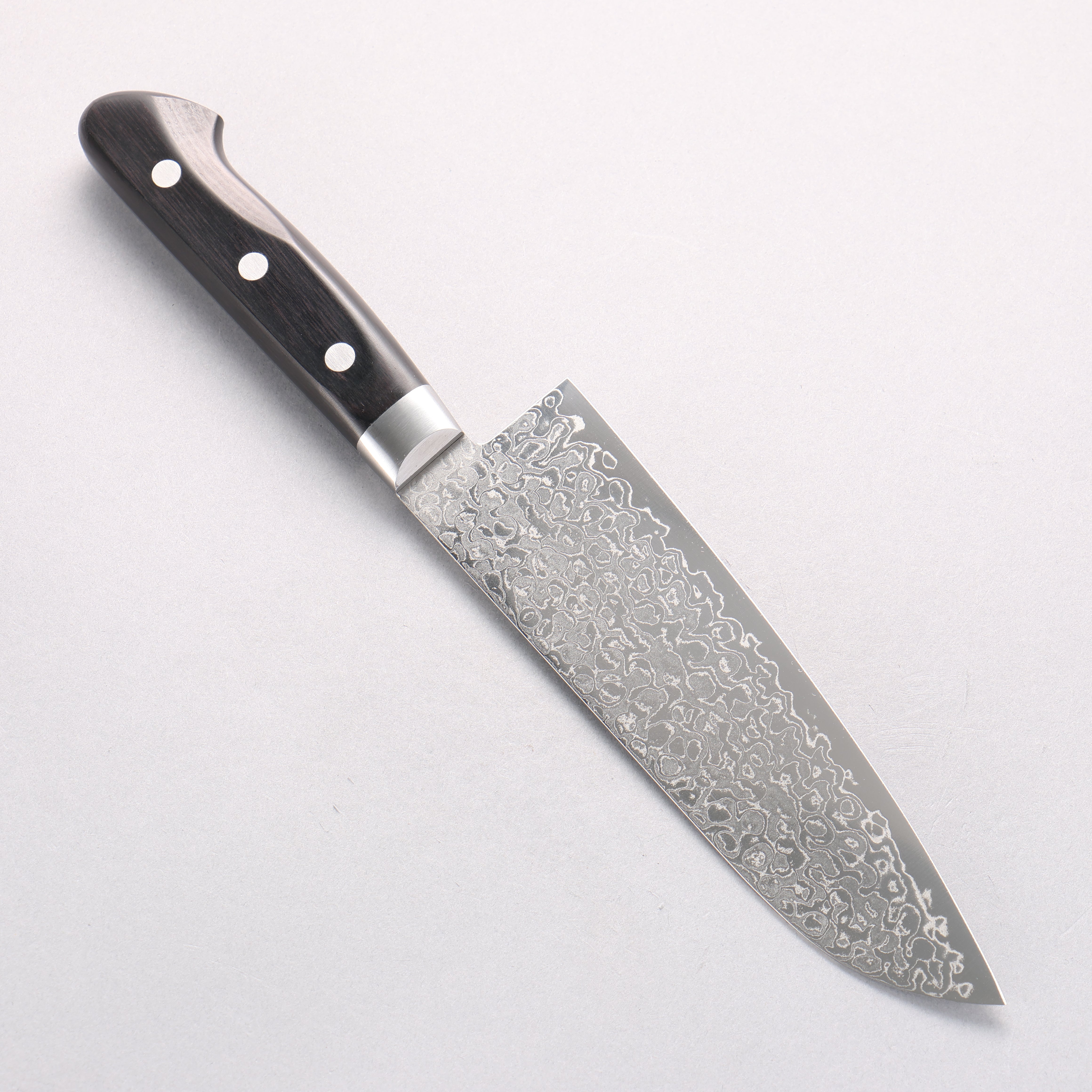 堺 孝行 AUS10 45層 鏡面處理 大馬士革紋 三德刀 170mm - 清助刃物