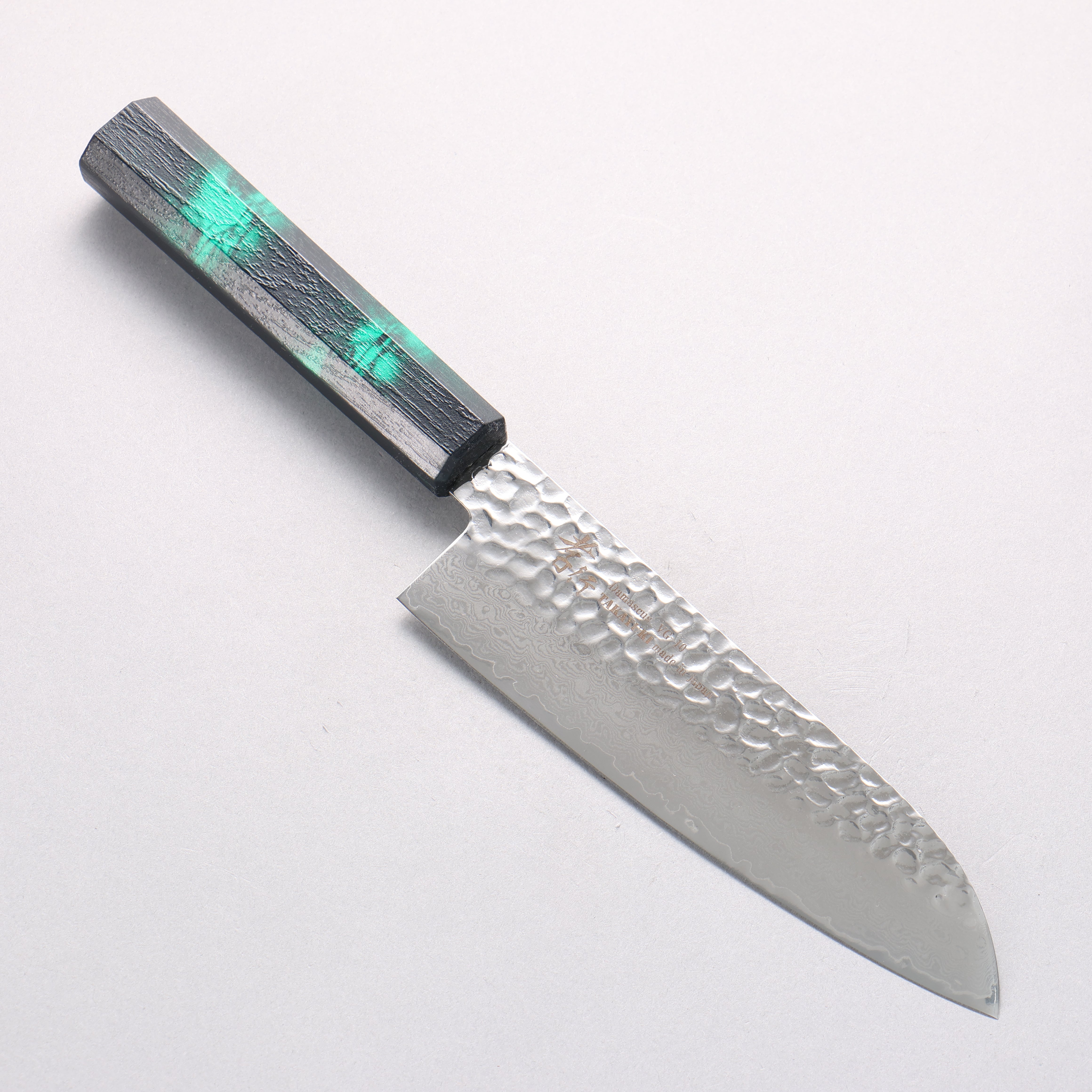堺 孝行 七色 VG10 33層 三德刀 180mm ABS 樹脂（綠玳瑁） 握把 - 清助刃物