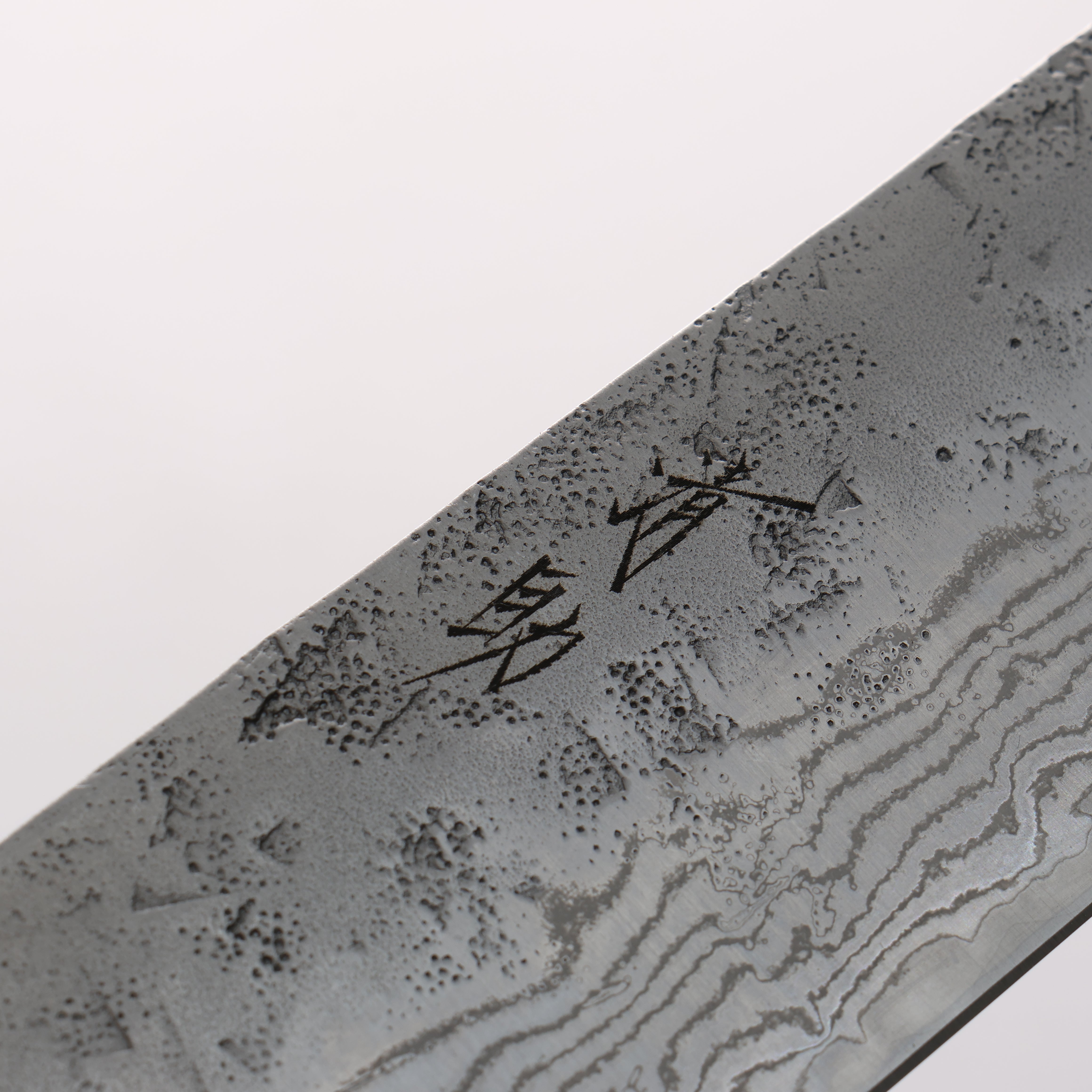 清助 瑞典鋼 大馬士革紋 和紙地 文化刀 170mm 木蘭 握把 - 清助刃物