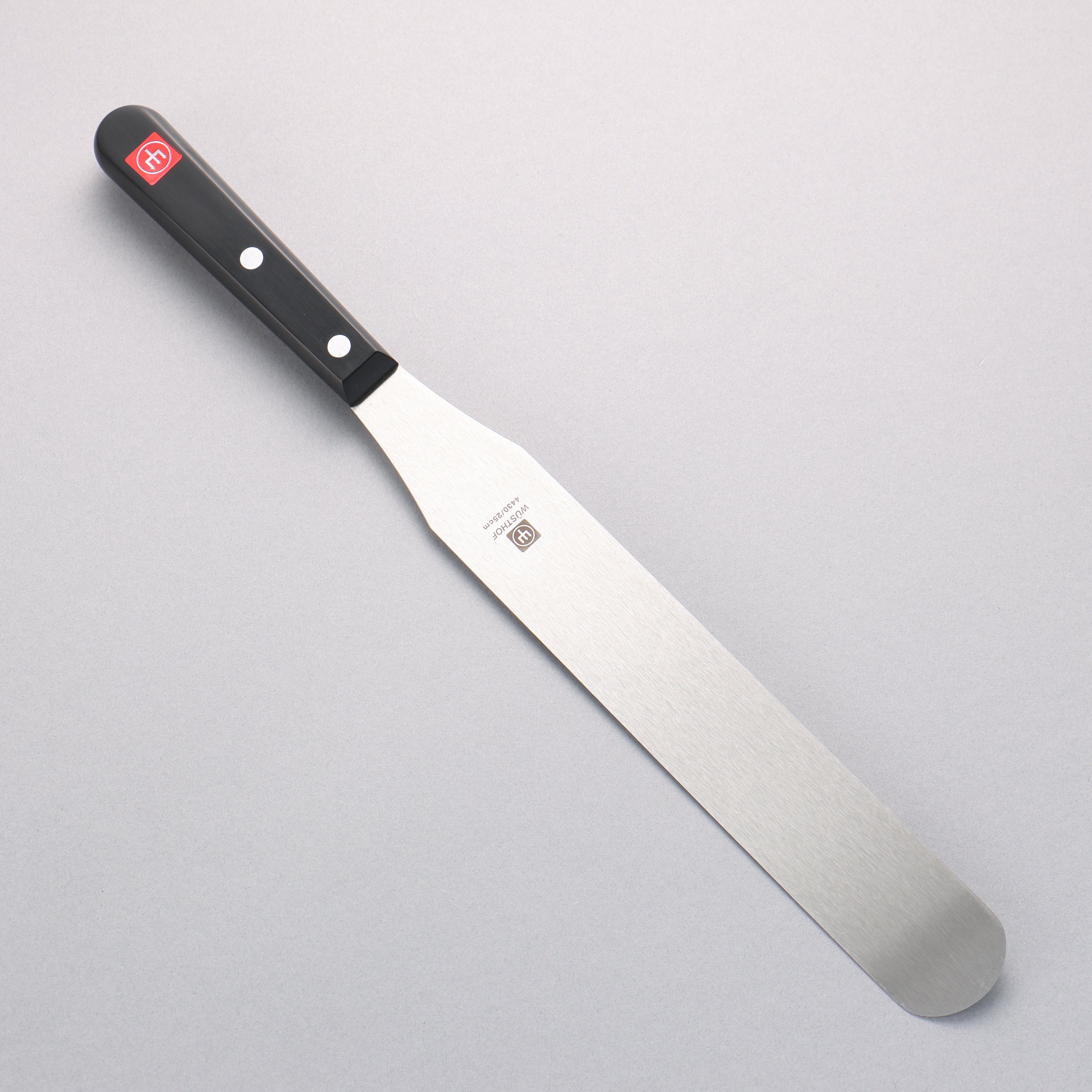 WUSTHOF 不鏽鋼 蛋糕抹刀 250mm 黑塑膠 握把 - 清助刃物