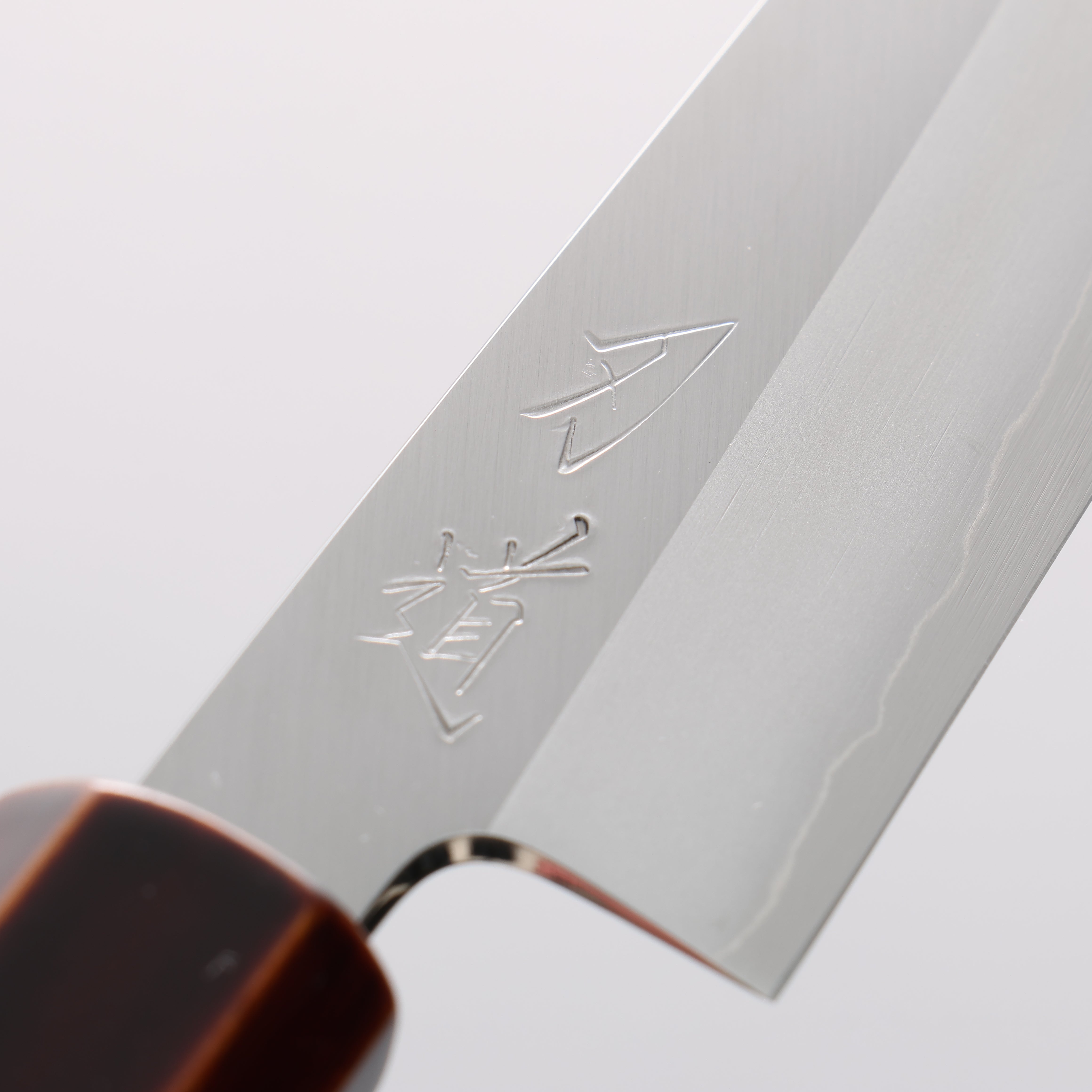 刃道 銀三鋼 打磨處理 多用途小刀 150mm 漆塗 (木地呂塗) 握把 - 清助刃物
