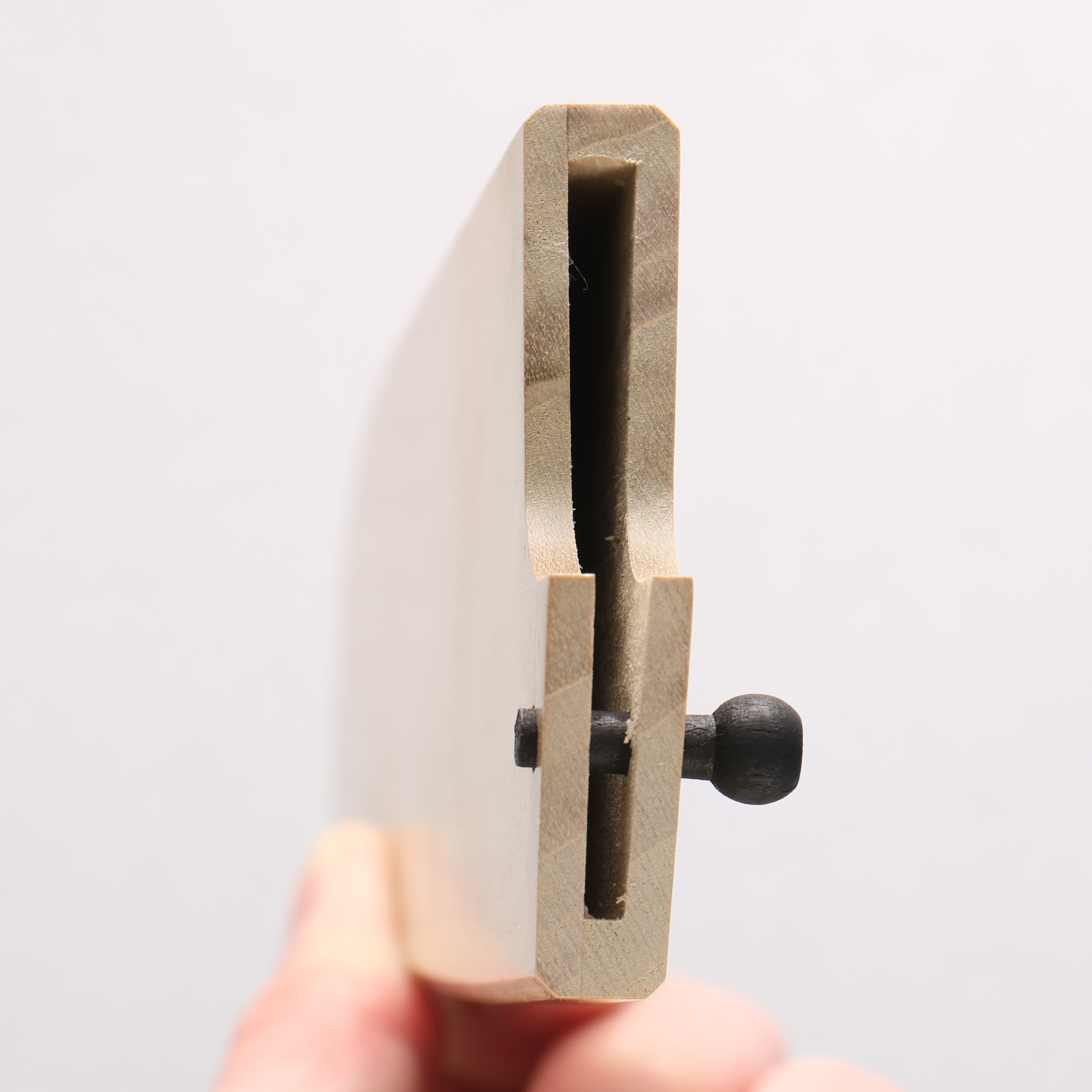 木蘭鞘 180mm 三德刀用 附合成木安全栓 - 清助刃物