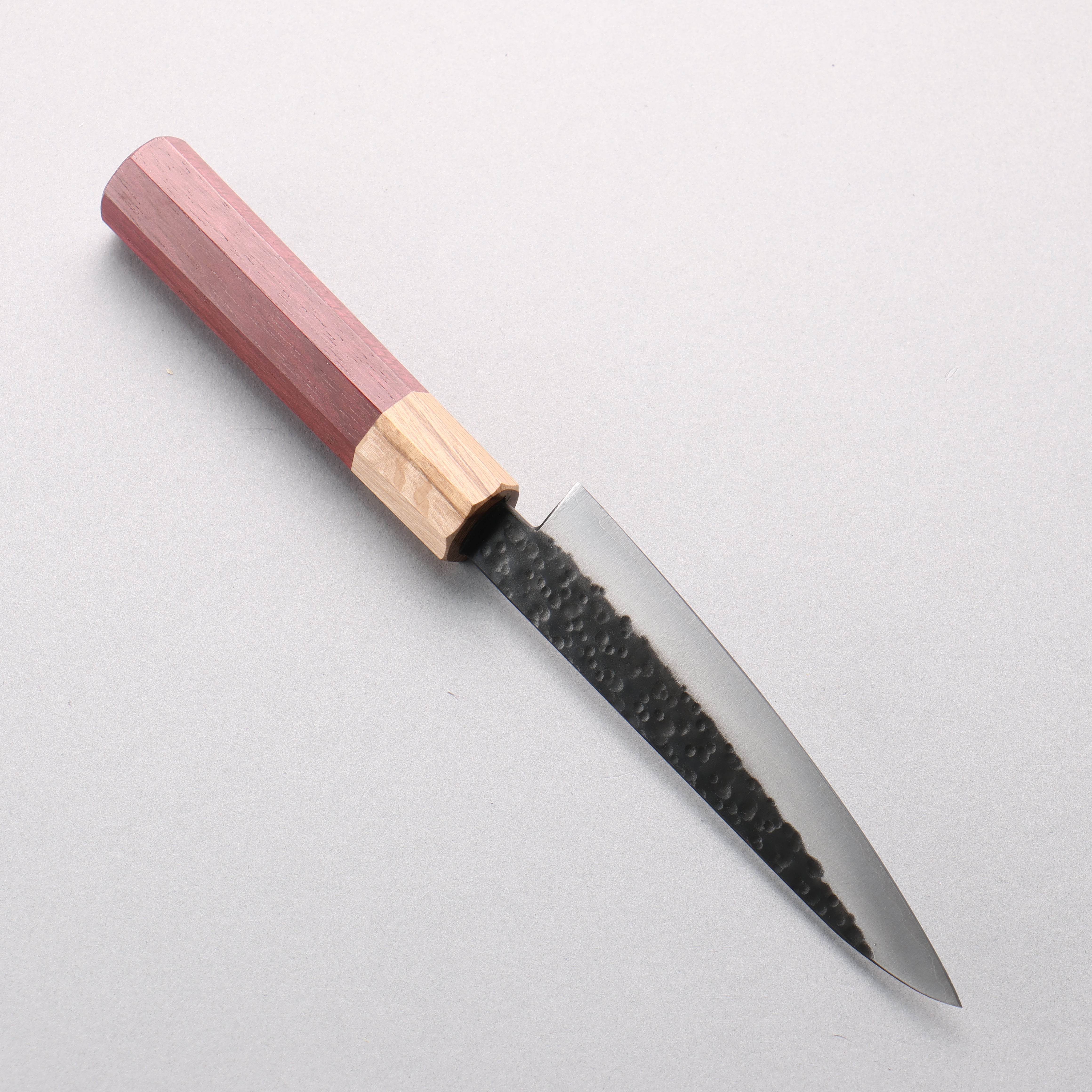 Fukube VG10 鎚目 黑打 多用途小刀 135mm 紫心木 握把 - 清助刃物