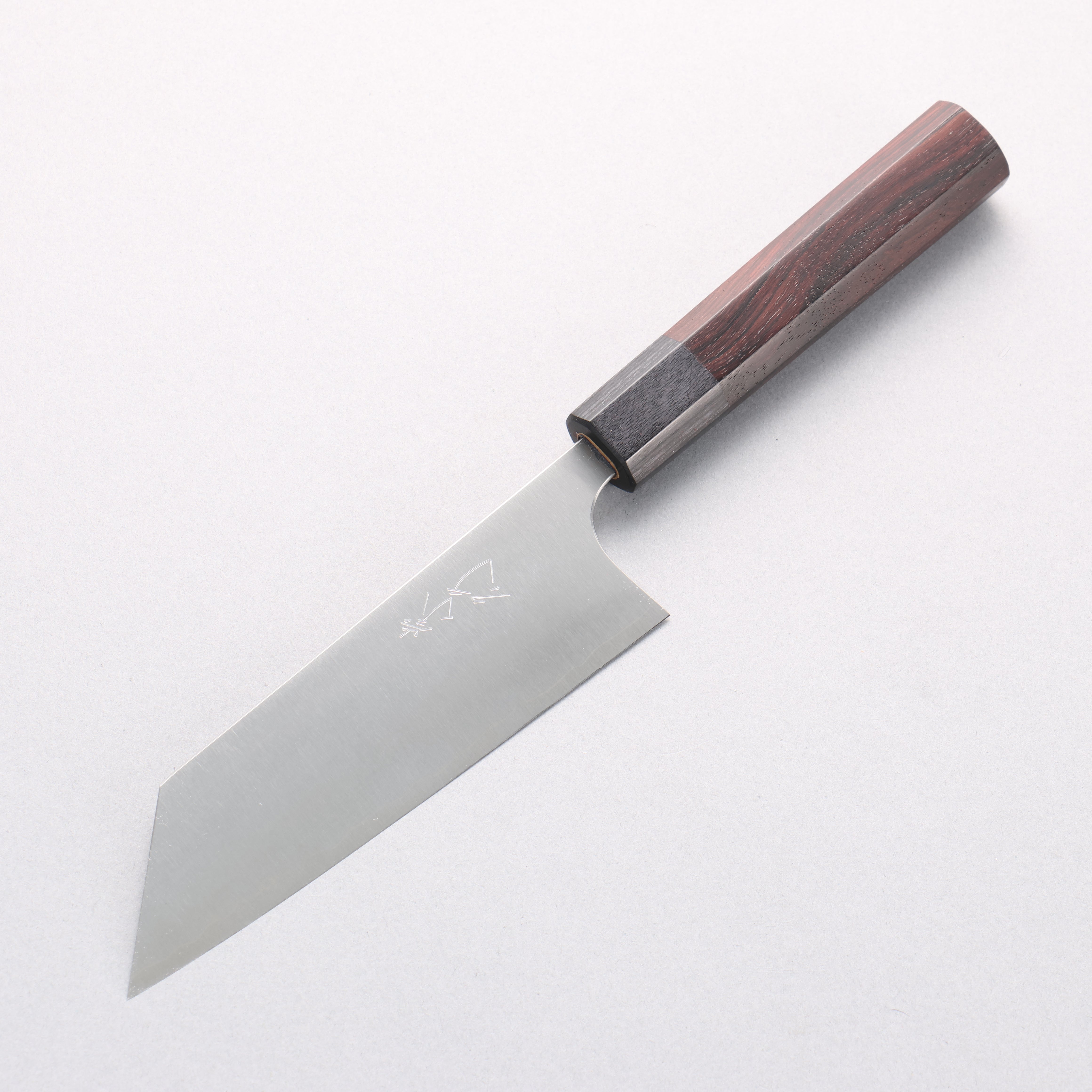 柴田崇行 甲鐵 SG2 小文化刀 140mm 紫檀木（口輪：黑合成木） 握把 - 清助刃物