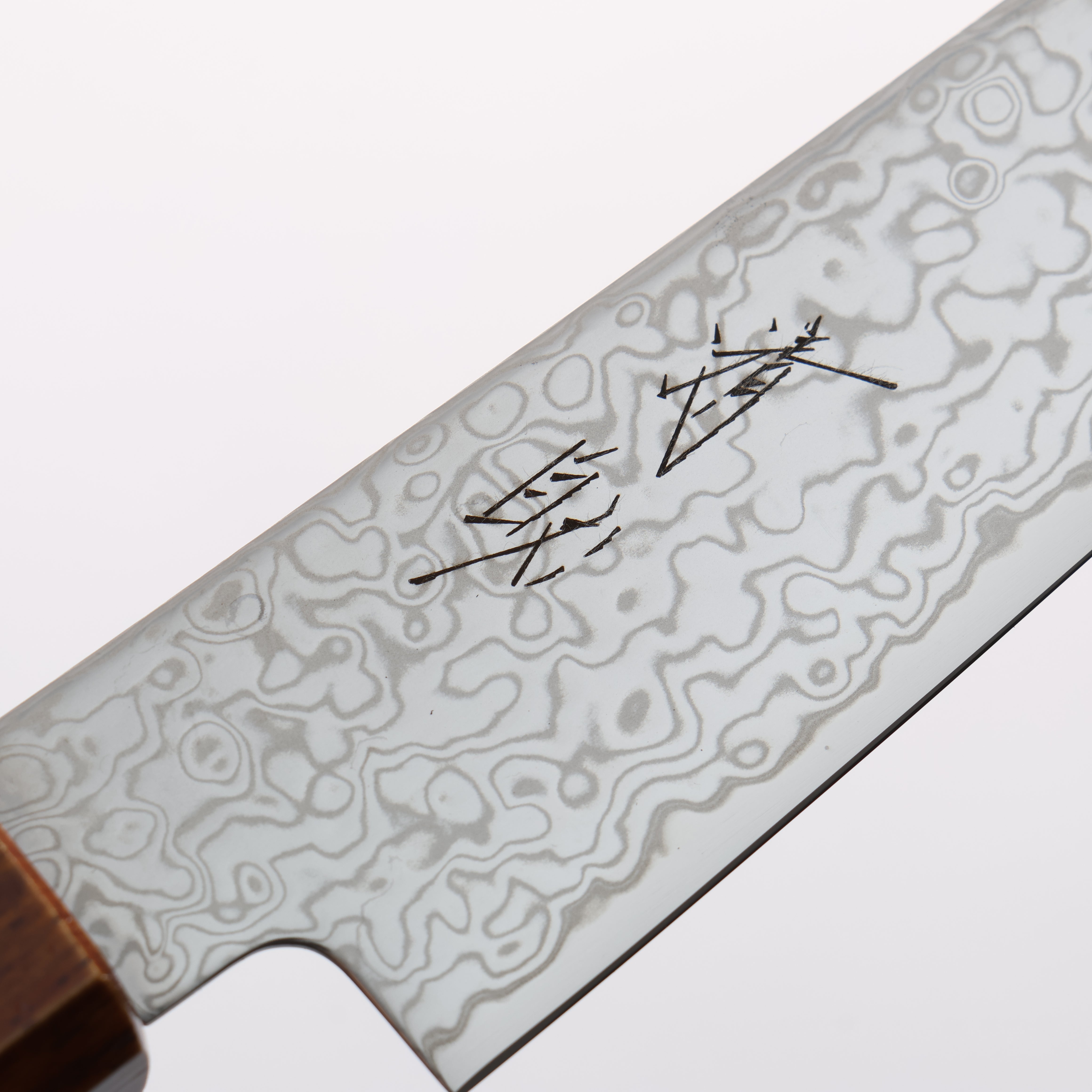 清助 SG2 大馬士革紋 打磨處理 多用途小刀 150mm 燒櫟木漆塗 握把 - 清助刃物