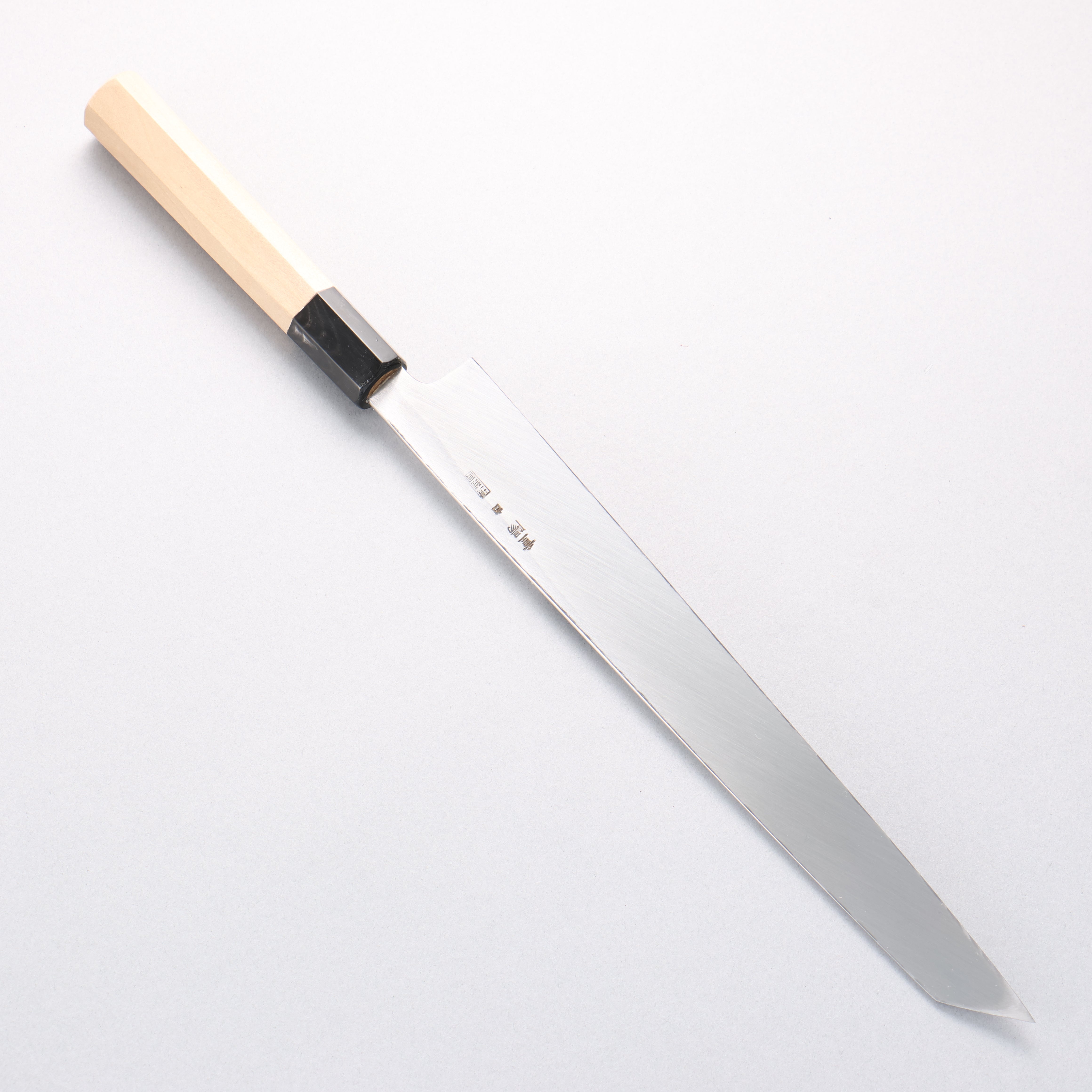 重陽 白鋼 鏡面處理 切付柳刃 270mm 木蘭握把 - 清助刃物