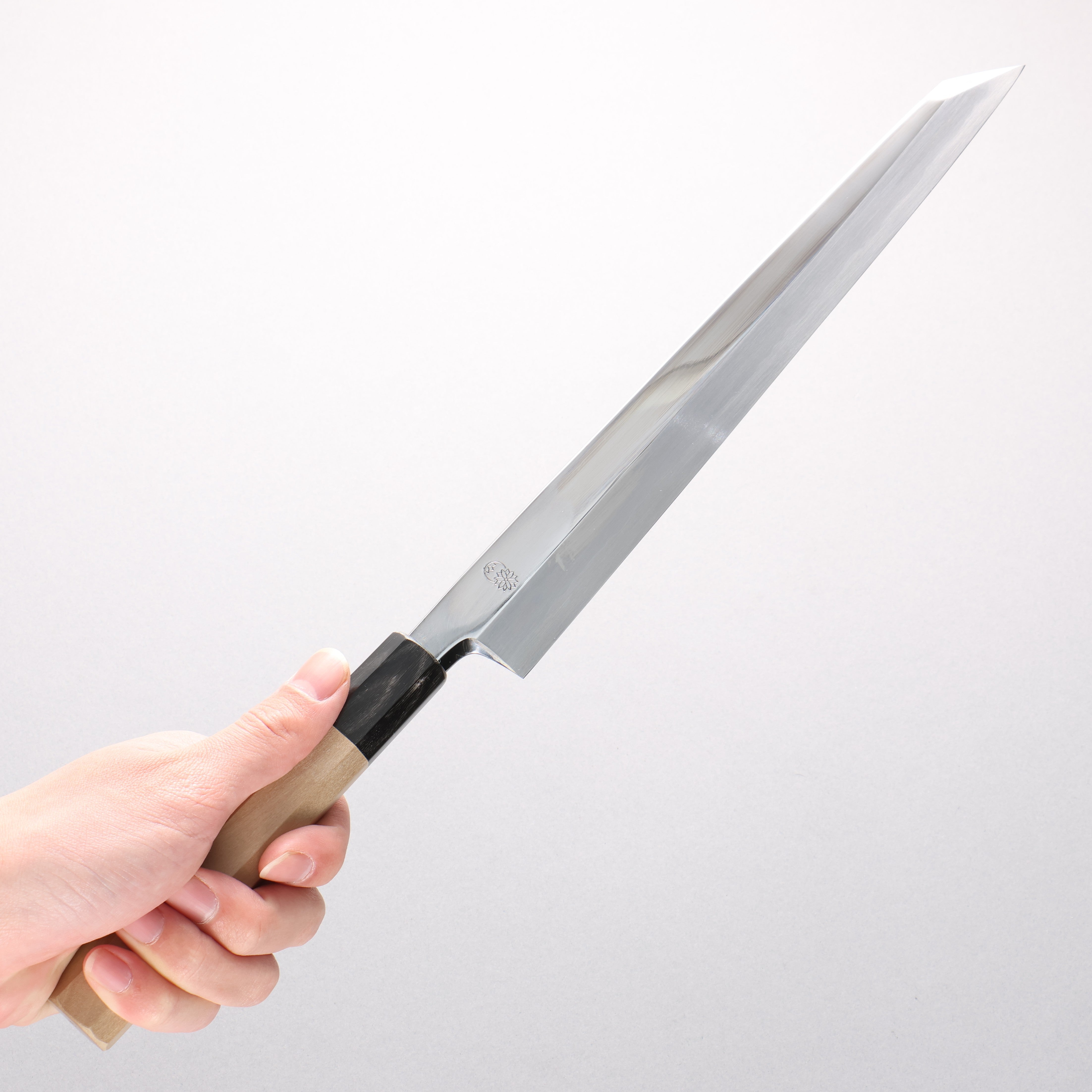 重陽 白鋼 鏡面處理 切付柳刃 270mm 木蘭握把 - 清助刃物