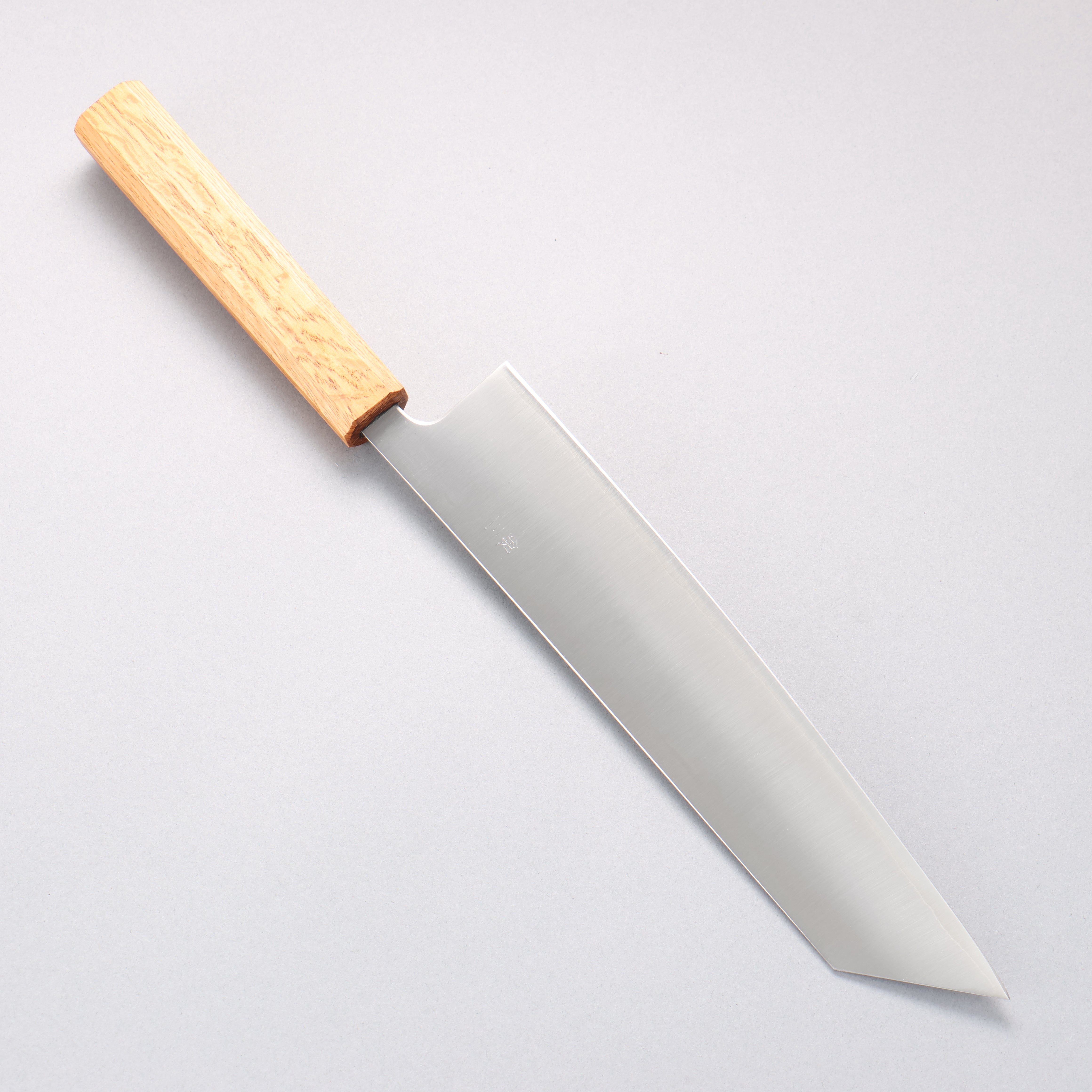 清助 銀三鋼 打磨處理 切付牛刀 240mm 白橡木 握把 - 清助刃物