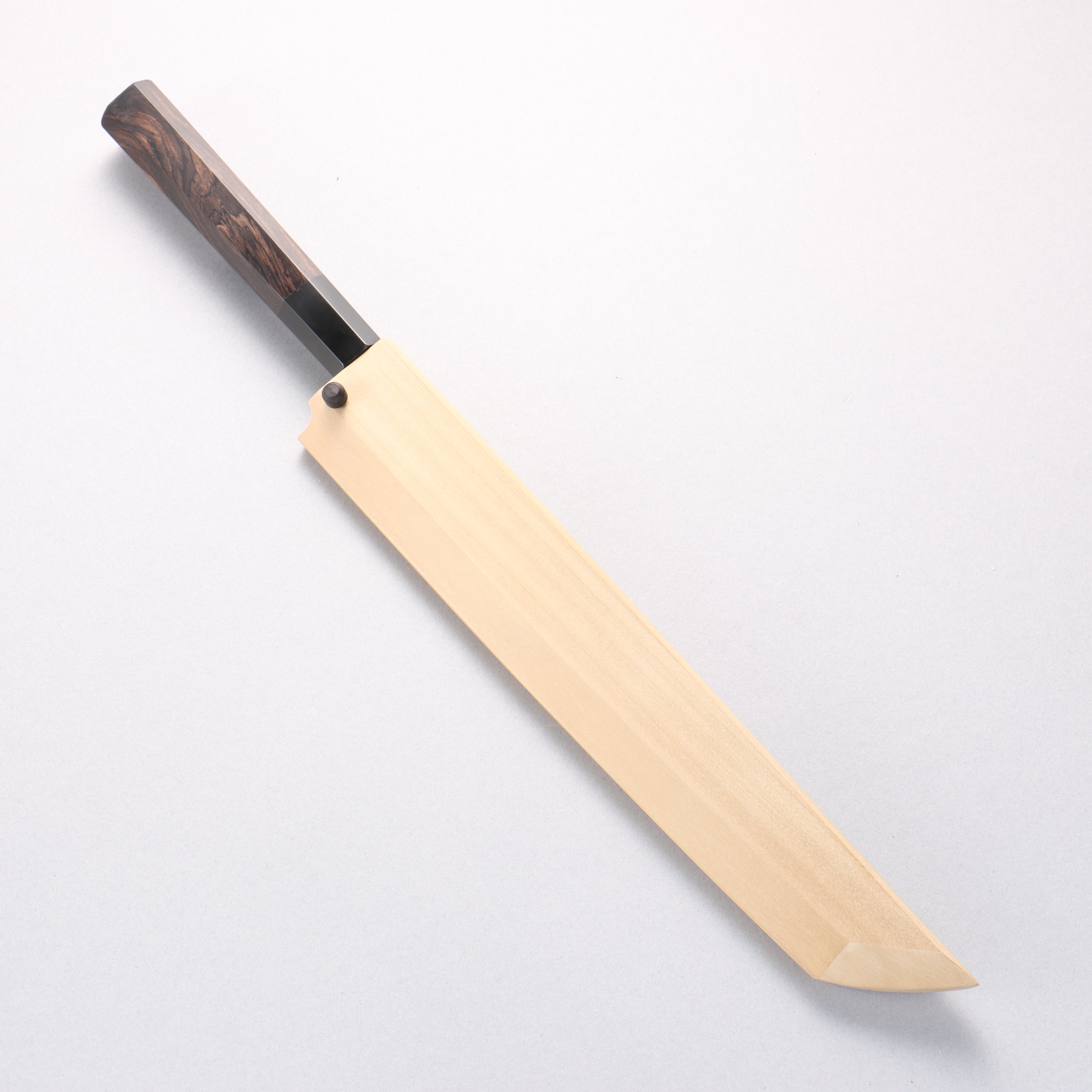 鐵泉 田中作 Tamahagane 先丸柳刃 240mm 黑檀 握把 附刀鞘 - 清助刃物