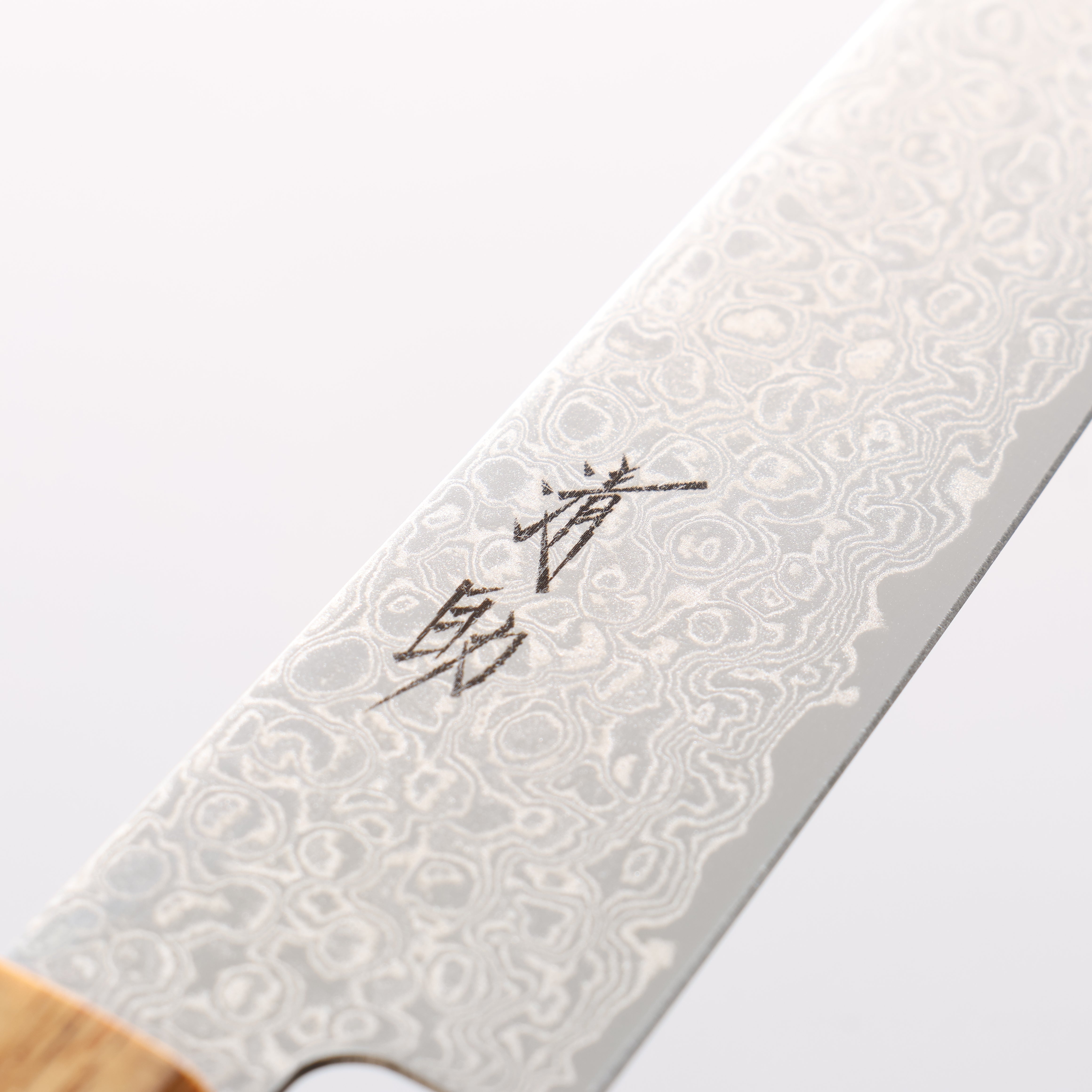 清助 ZA-18 鏡面處理 大馬士革紋 多用途小刀 135mm 橡木 握把 - 清助刃物