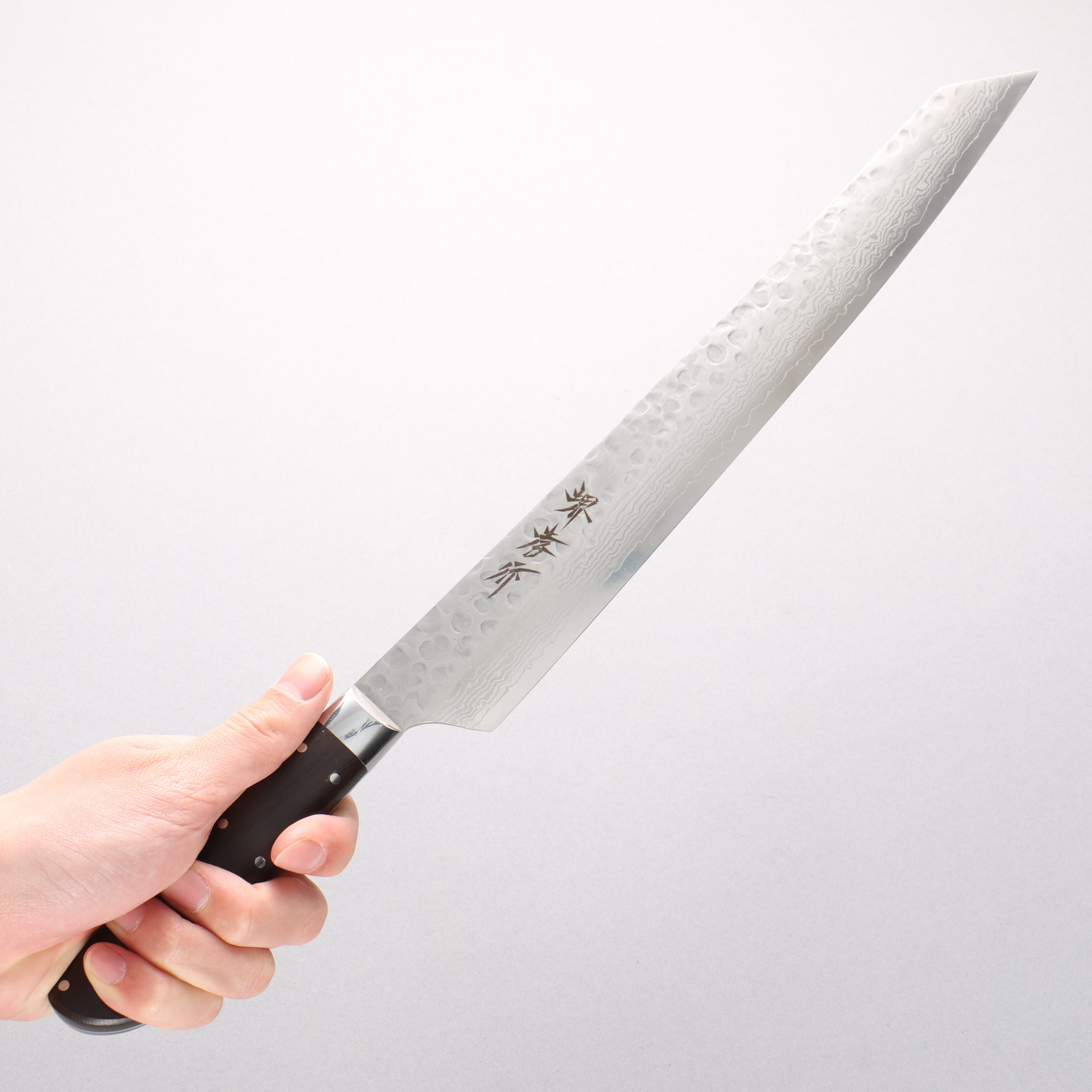 堺 孝行 VG10 17層大馬士革紋 切付柳刃 300mm 沙漠鐵木（杉原型） 握把 - 清助刃物