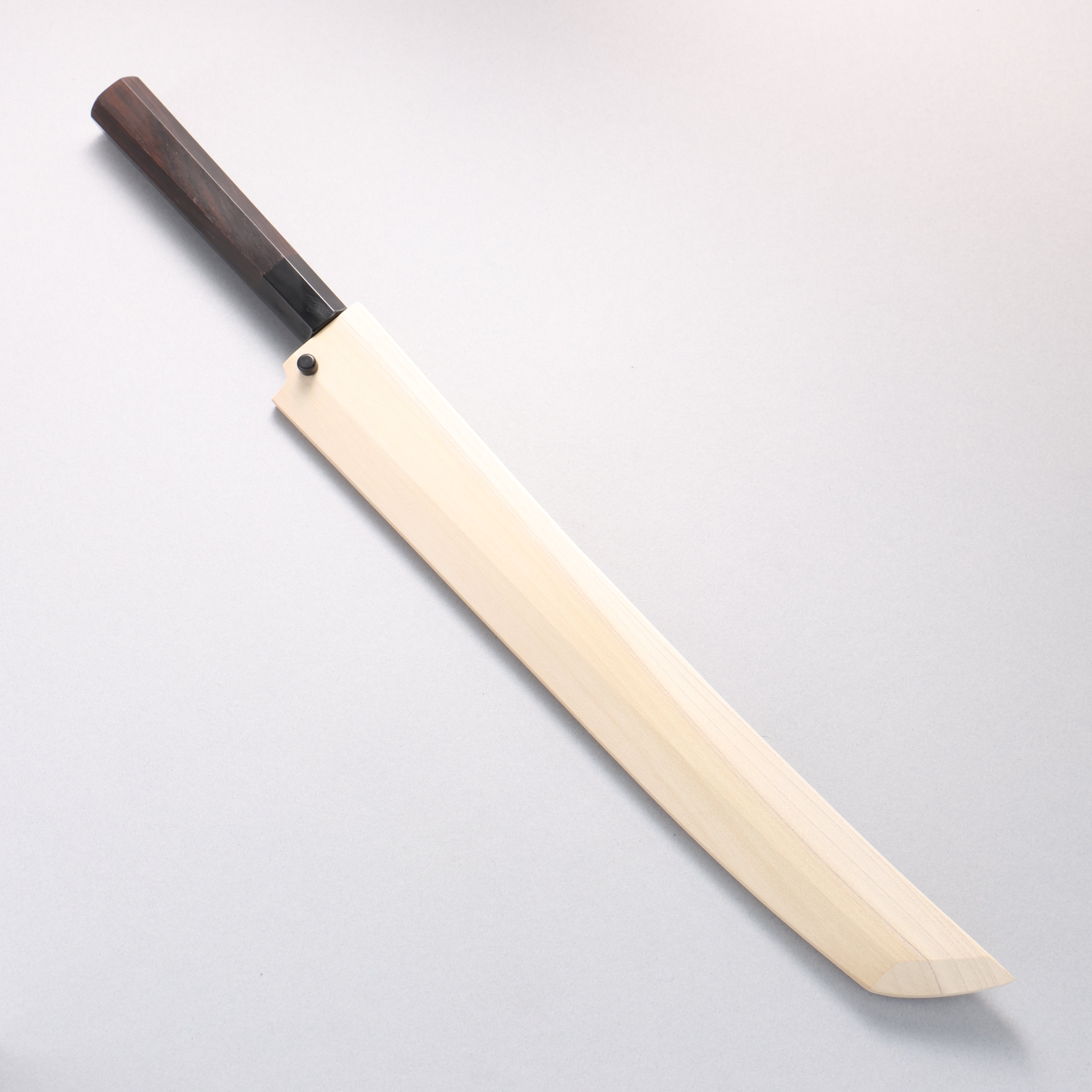 鐵泉 田中作 Tamahagane 先丸柳刃 315mm 黑檀 握把 附刀鞘 - 清助刃物