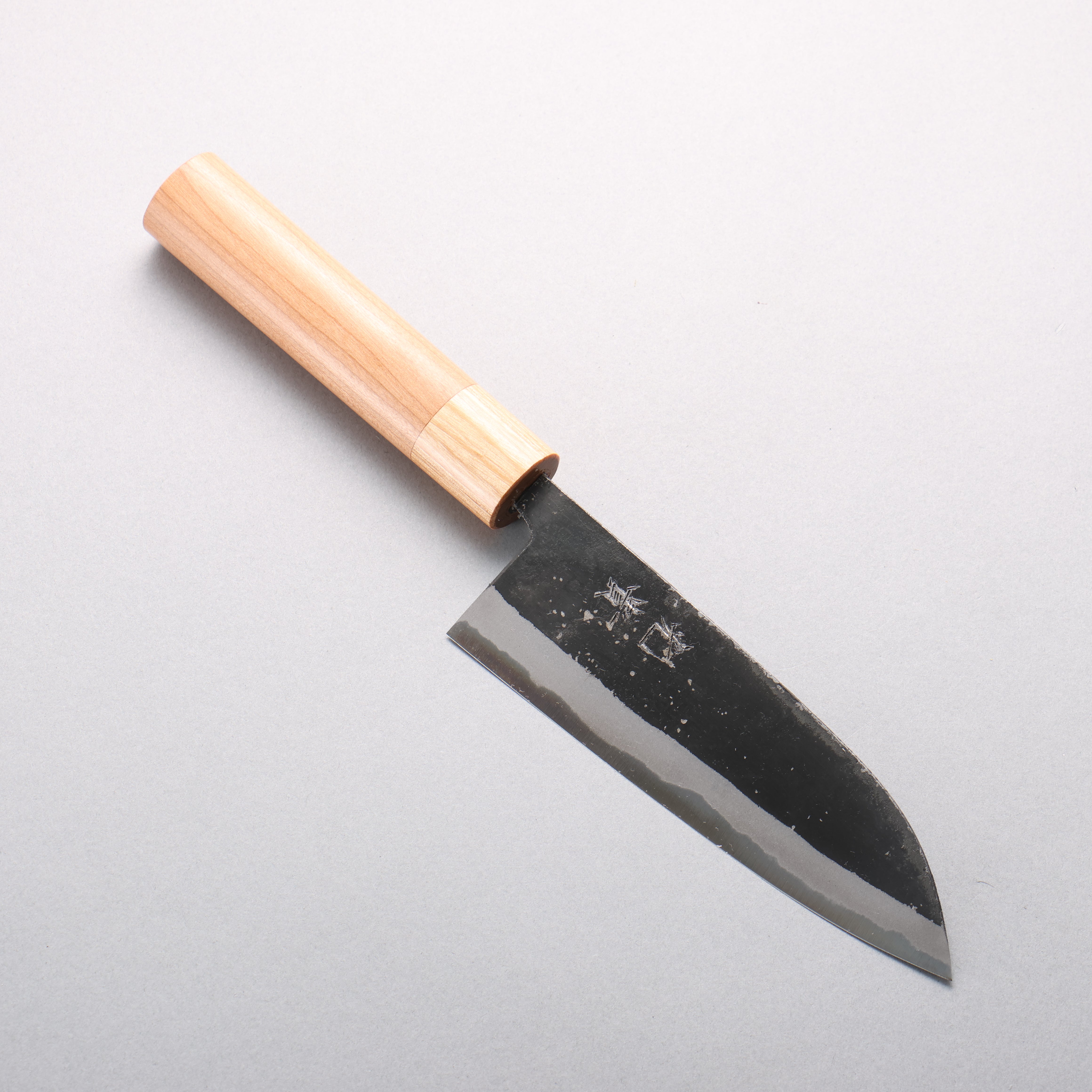 光貴 青鋼二號 黑打 小三德刀 150mm 美國櫻桃木 握把 - 清助刃物