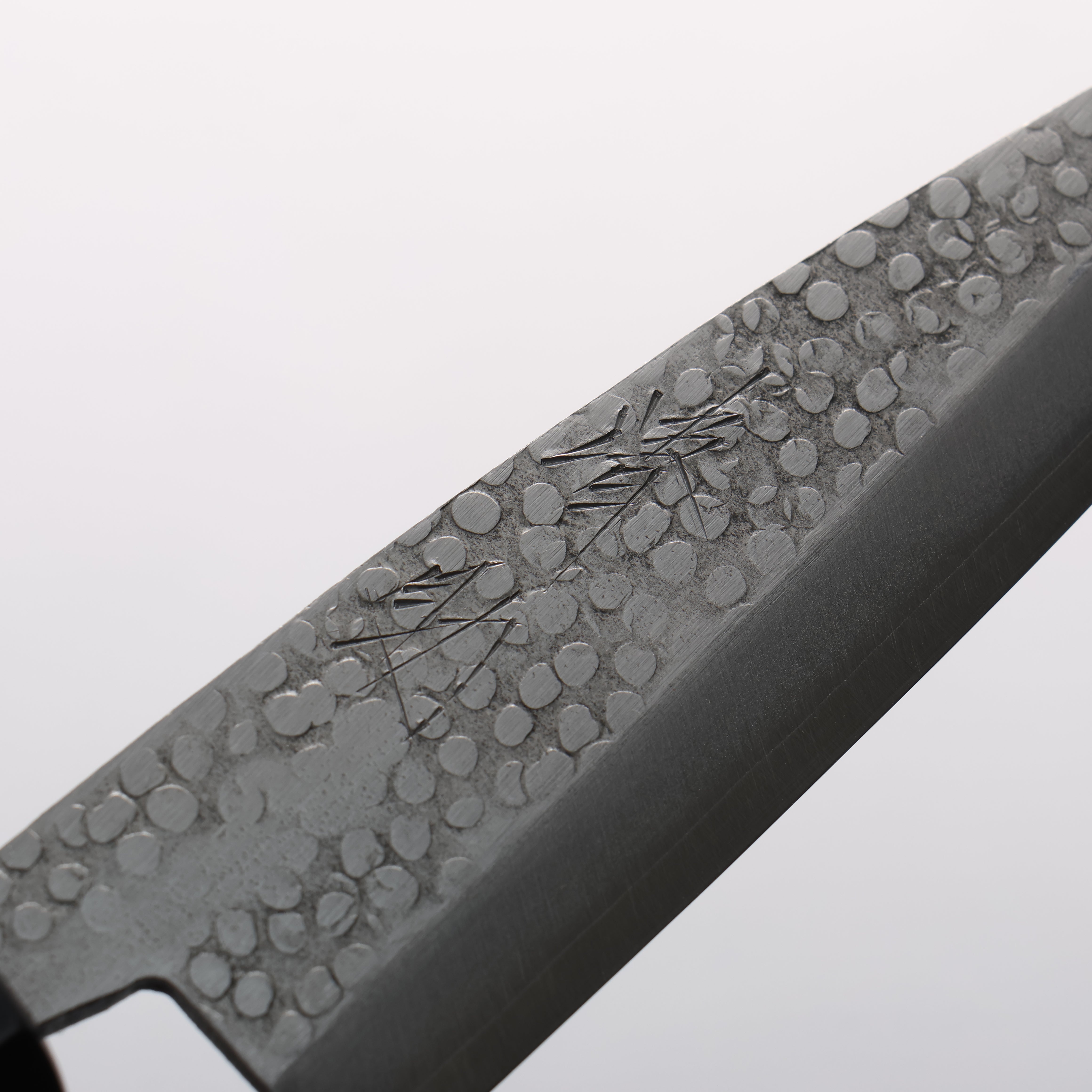 清助 銀三鋼 鎚目 (丸) 多用途小刀 120mm 核桃木 握把 - 清助刃物