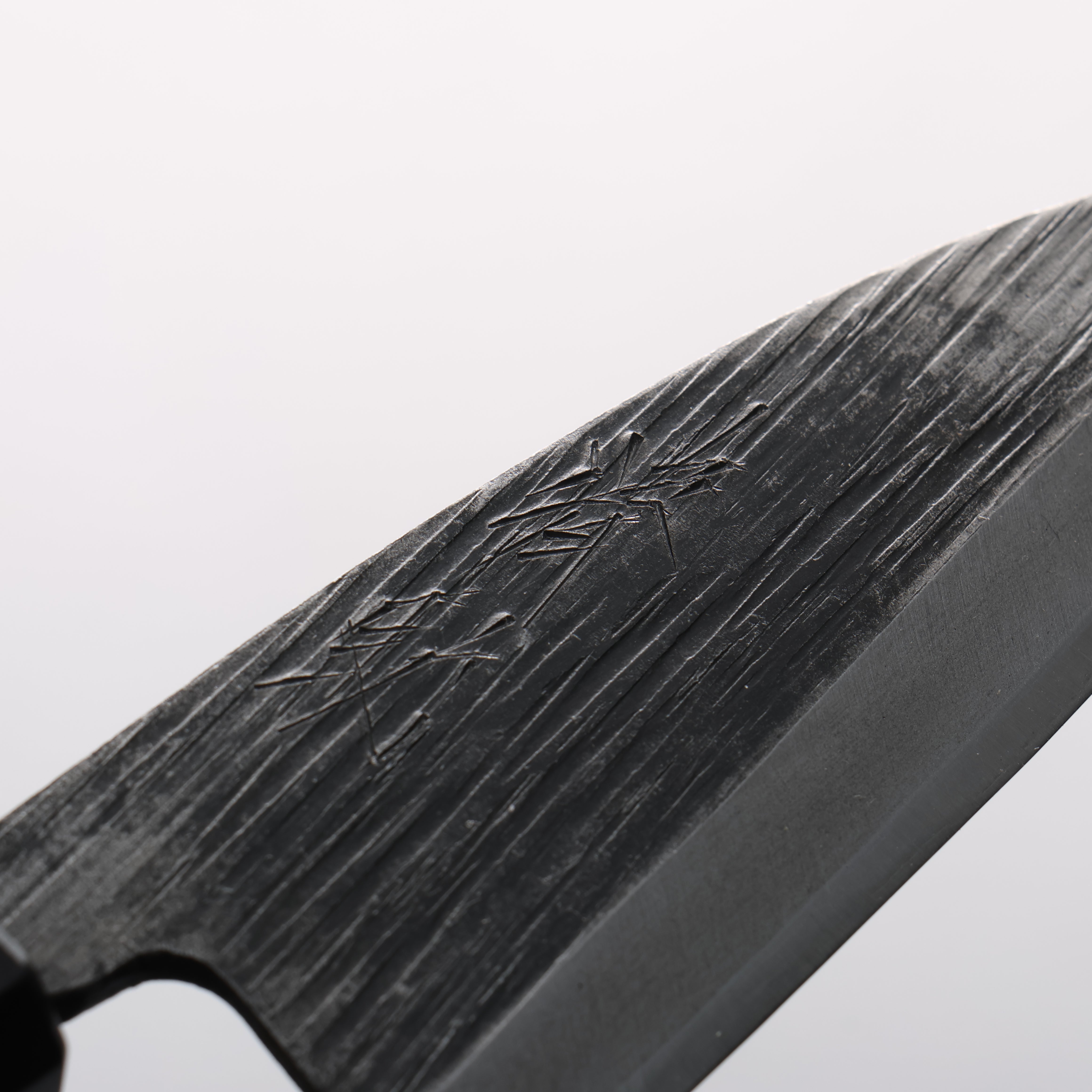 清助 青鋼二號 黑打 竹筴魚刀 105mm 核桃木 握把 - 清助刃物