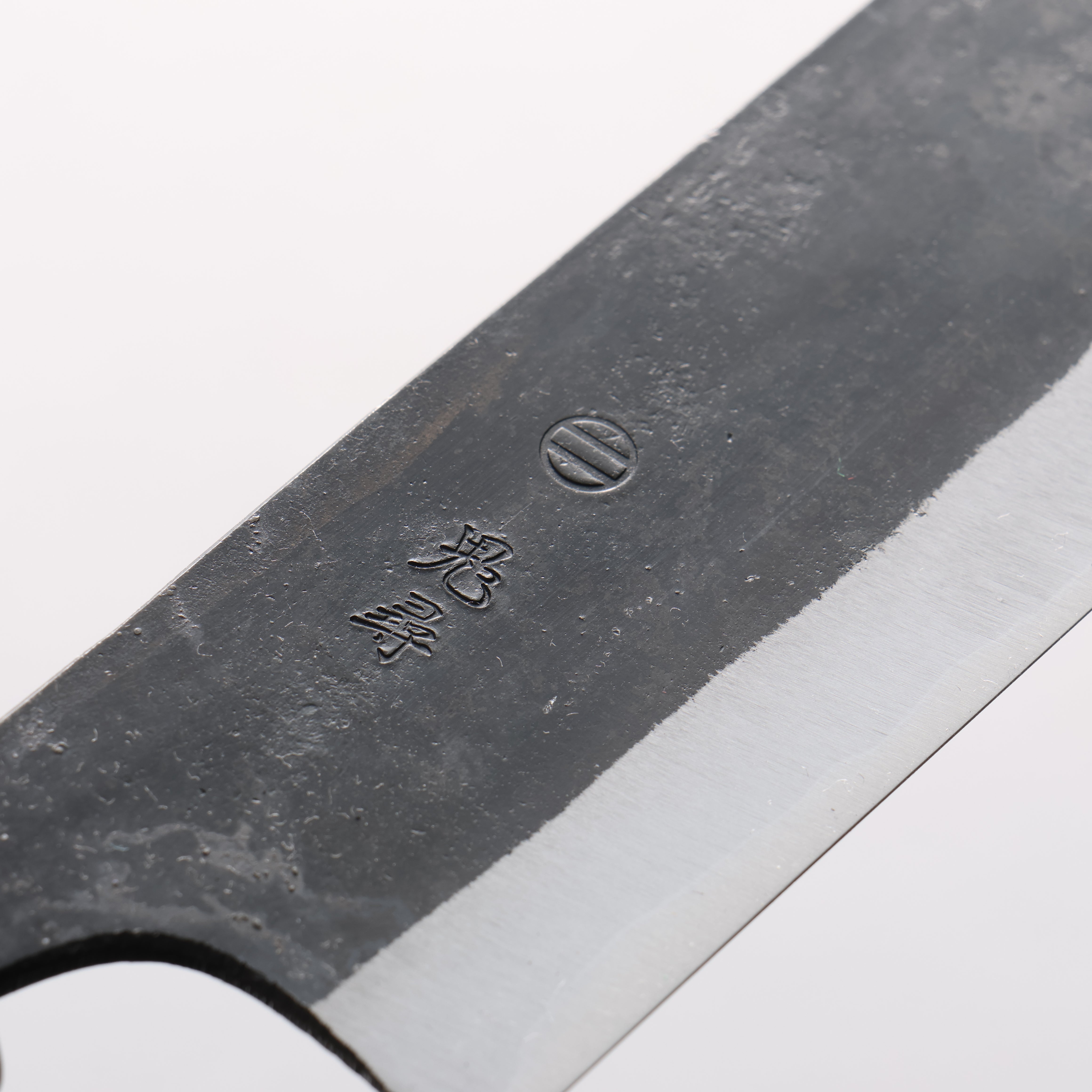 鬼尋 白鋼一號 黑打 菜切 140mm 紫檀木（口輪：黑合成木） 握把 - 清助刃物