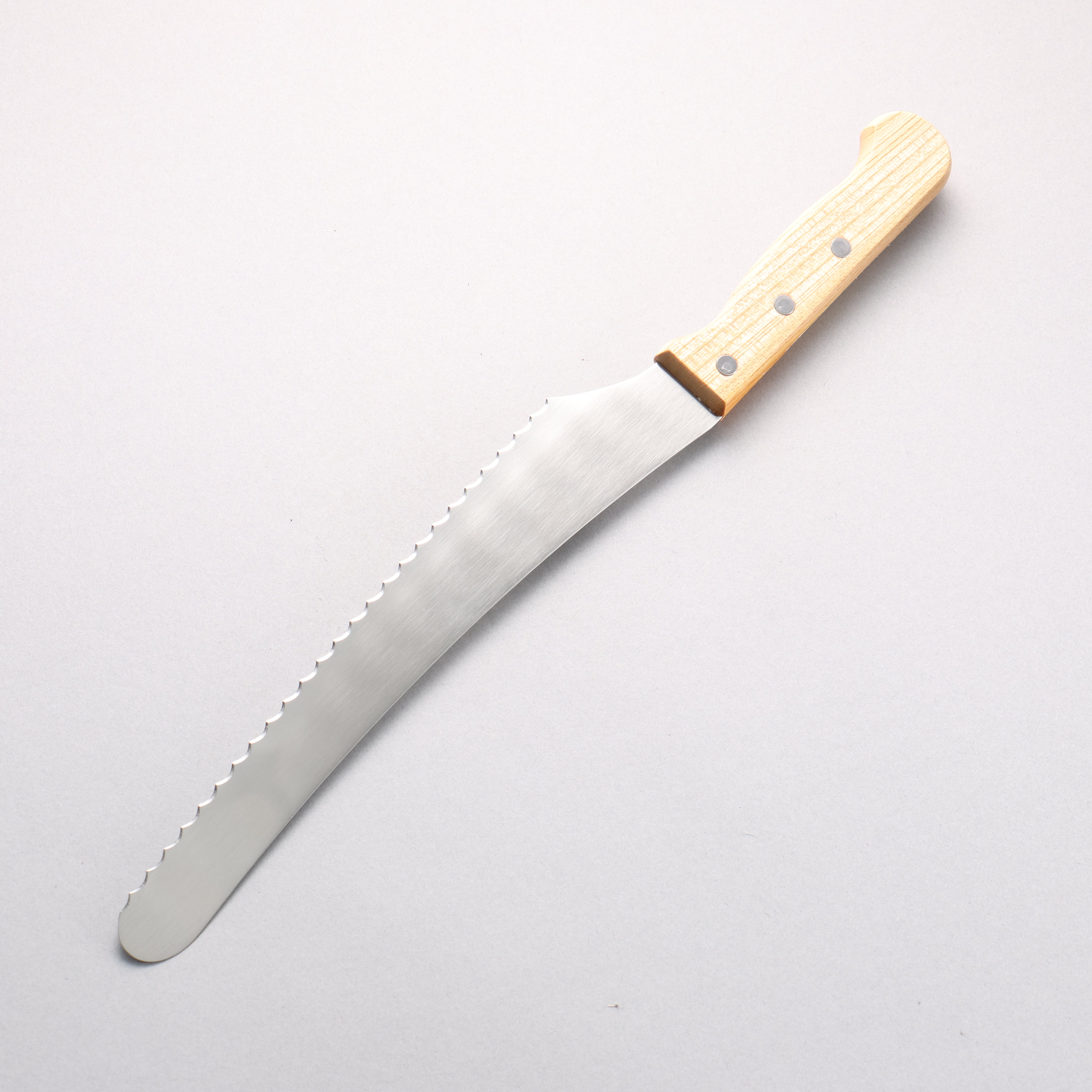仁作 不鏽鋼 鋸齒麵包刀 240mm 天然木 握把 - 清助刃物