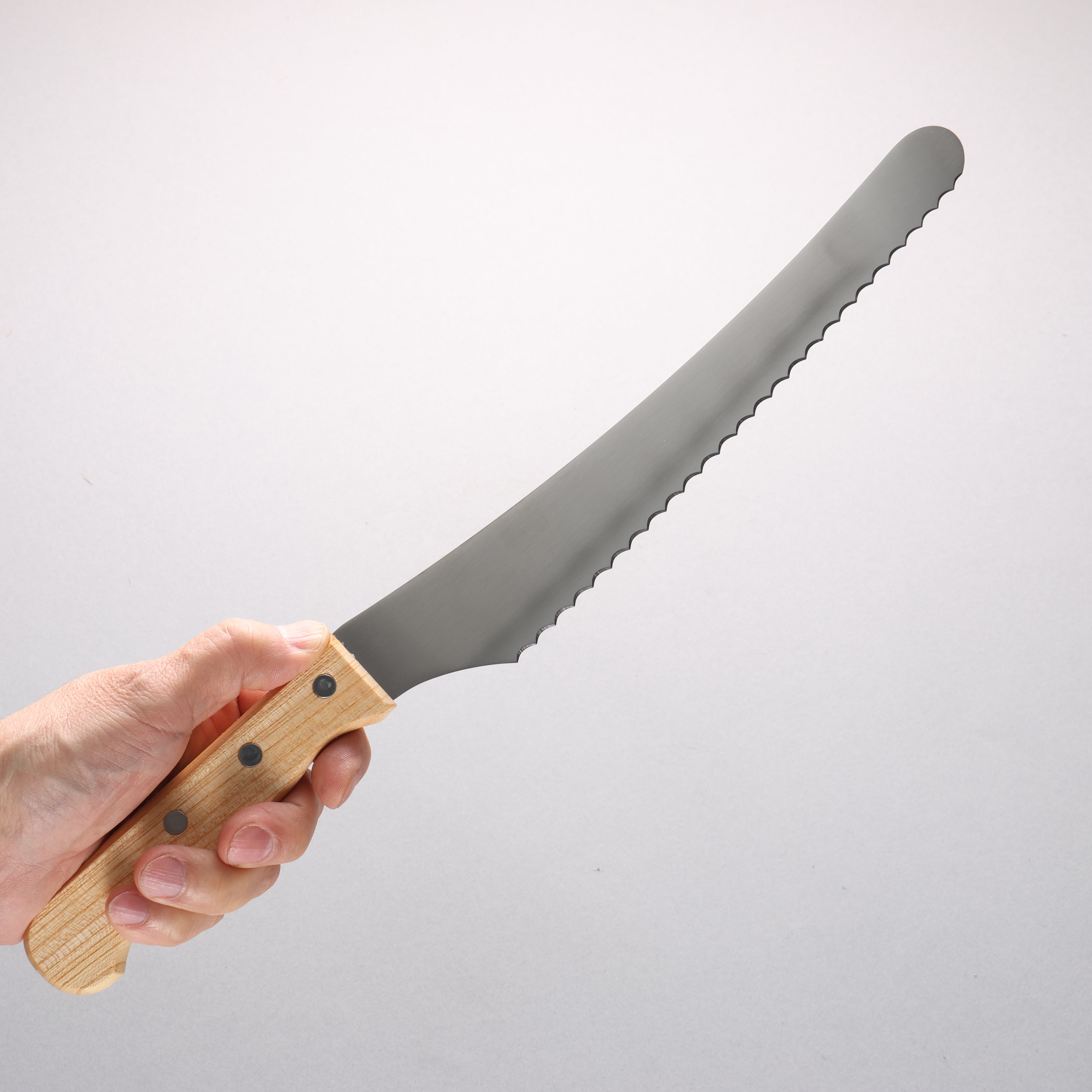 仁作 不鏽鋼 鋸齒麵包刀 240mm 天然木 握把 - 清助刃物