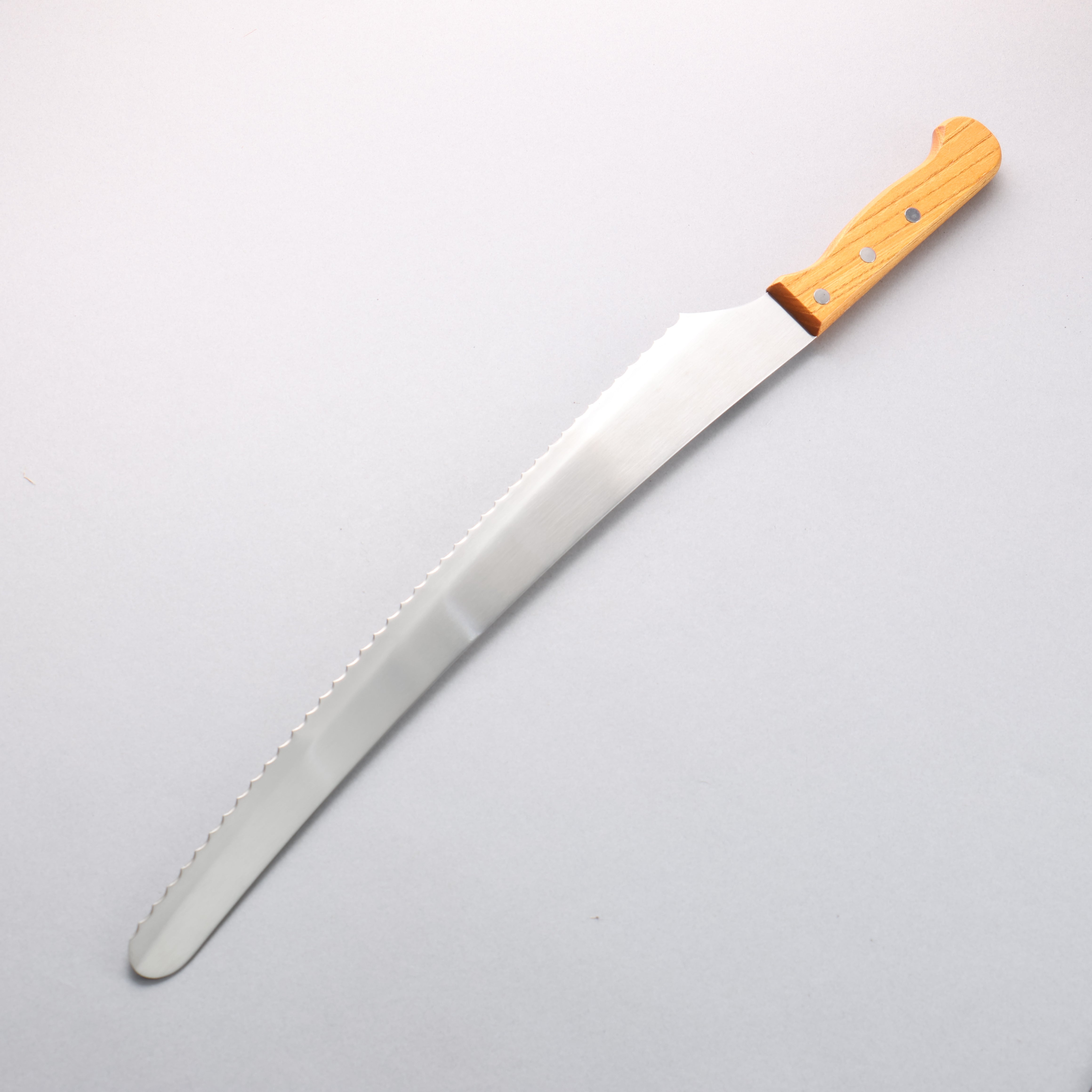 仁作 不鏽鋼 鋸齒麵包刀 360mm 天然木 握把 - 清助刃物