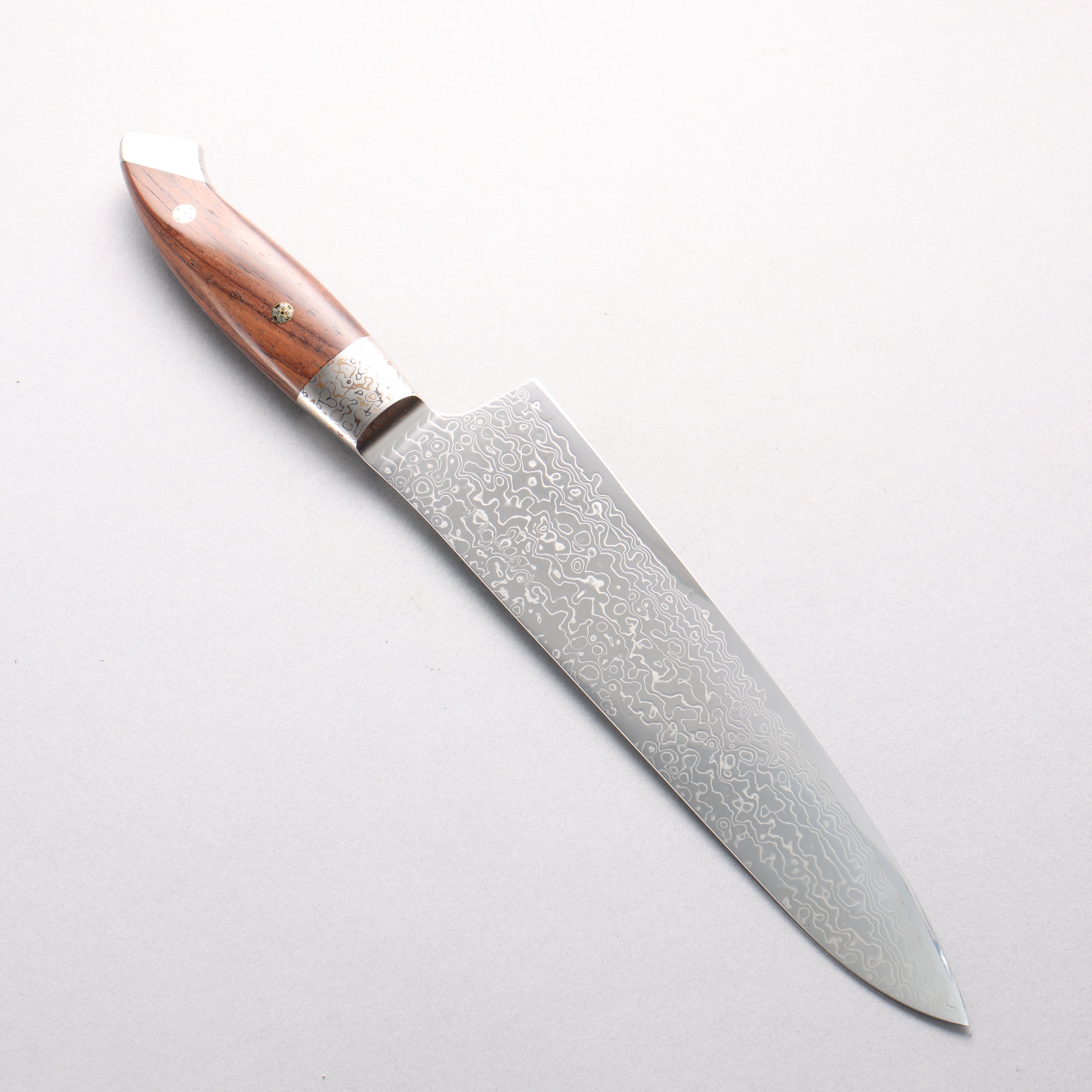 佳人 VG10 大馬士革紋 牛刀 210mm 紫檀木 握把 - 清助刃物