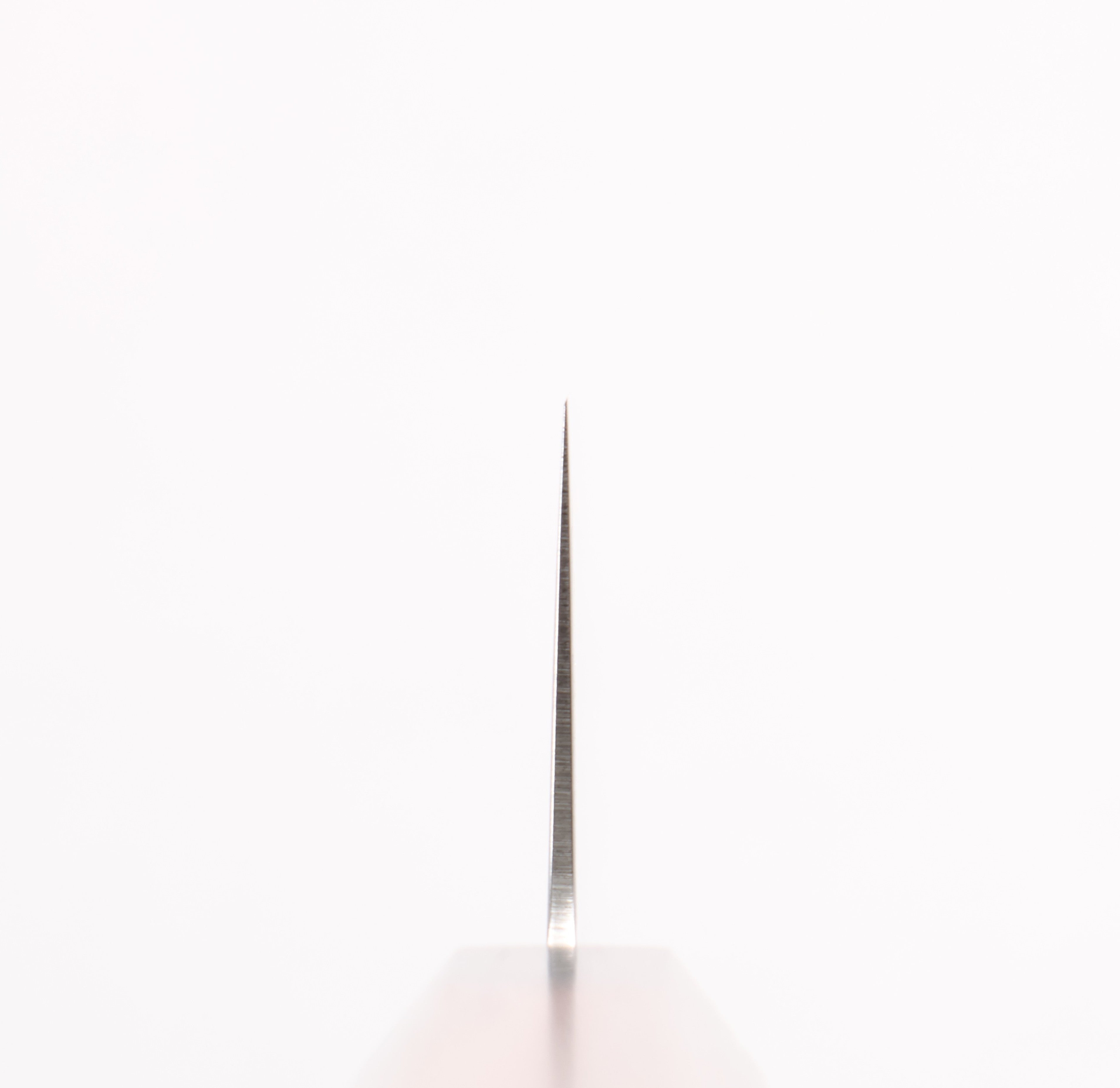 清助 AUS10 大馬士革紋 打磨處理 切付三德刀 180mm 紫檀木（口輪：黑合成木） 握把 - 清助刃物