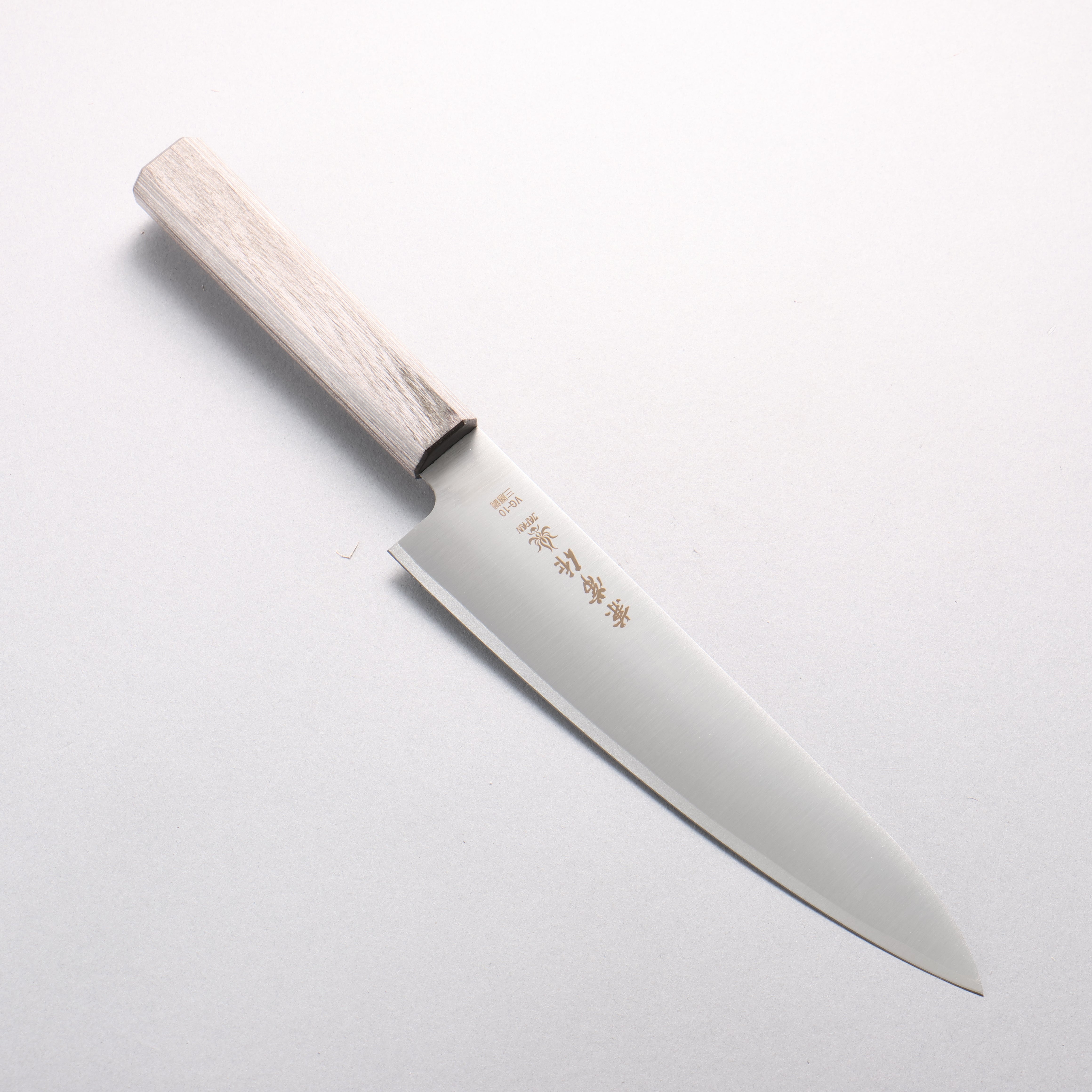 兼常 VG10 牛刀 210mm 灰色合成木 握把 - 清助刃物