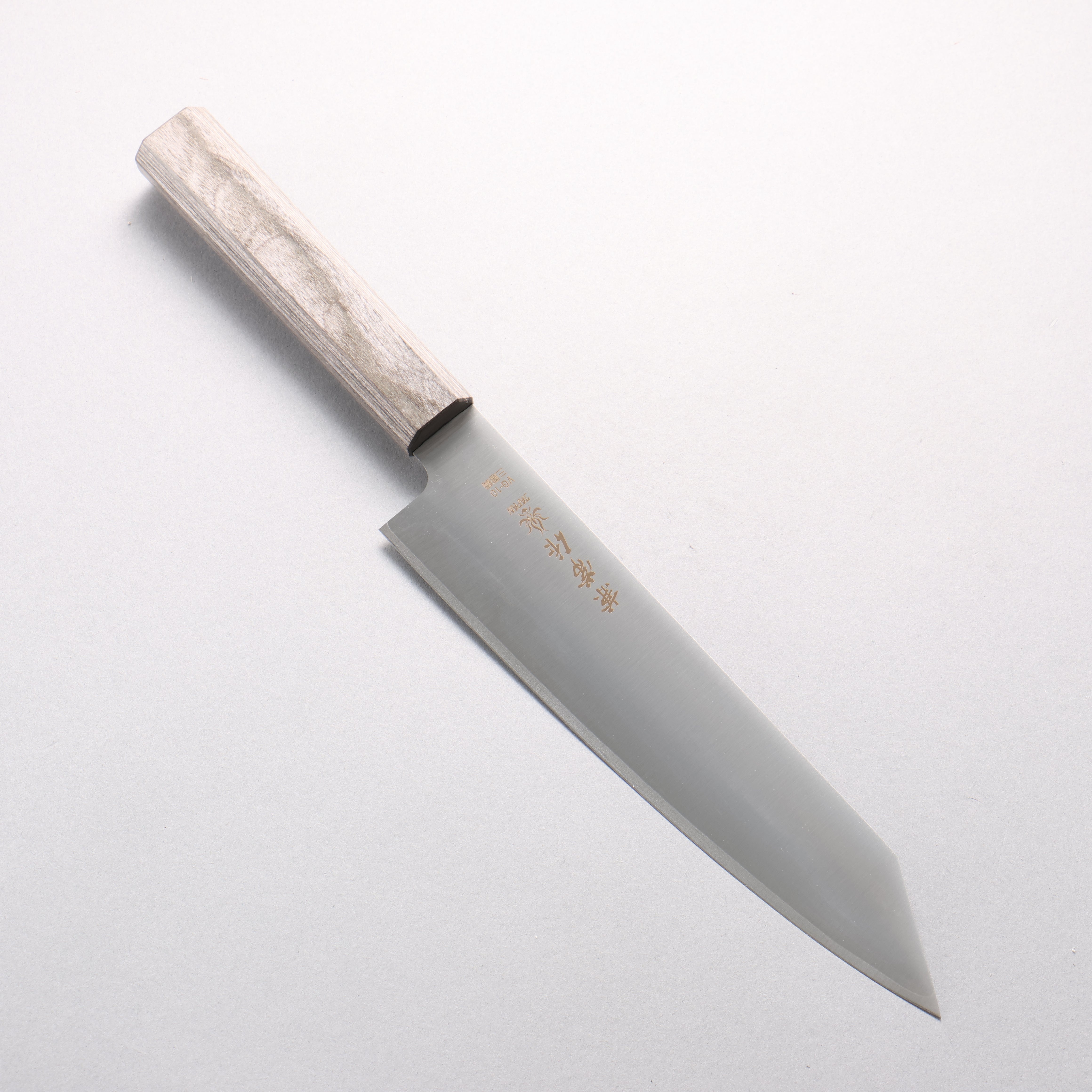 兼常 VG10 切付牛刀 210mm 灰色合成木 握把 - 清助刃物