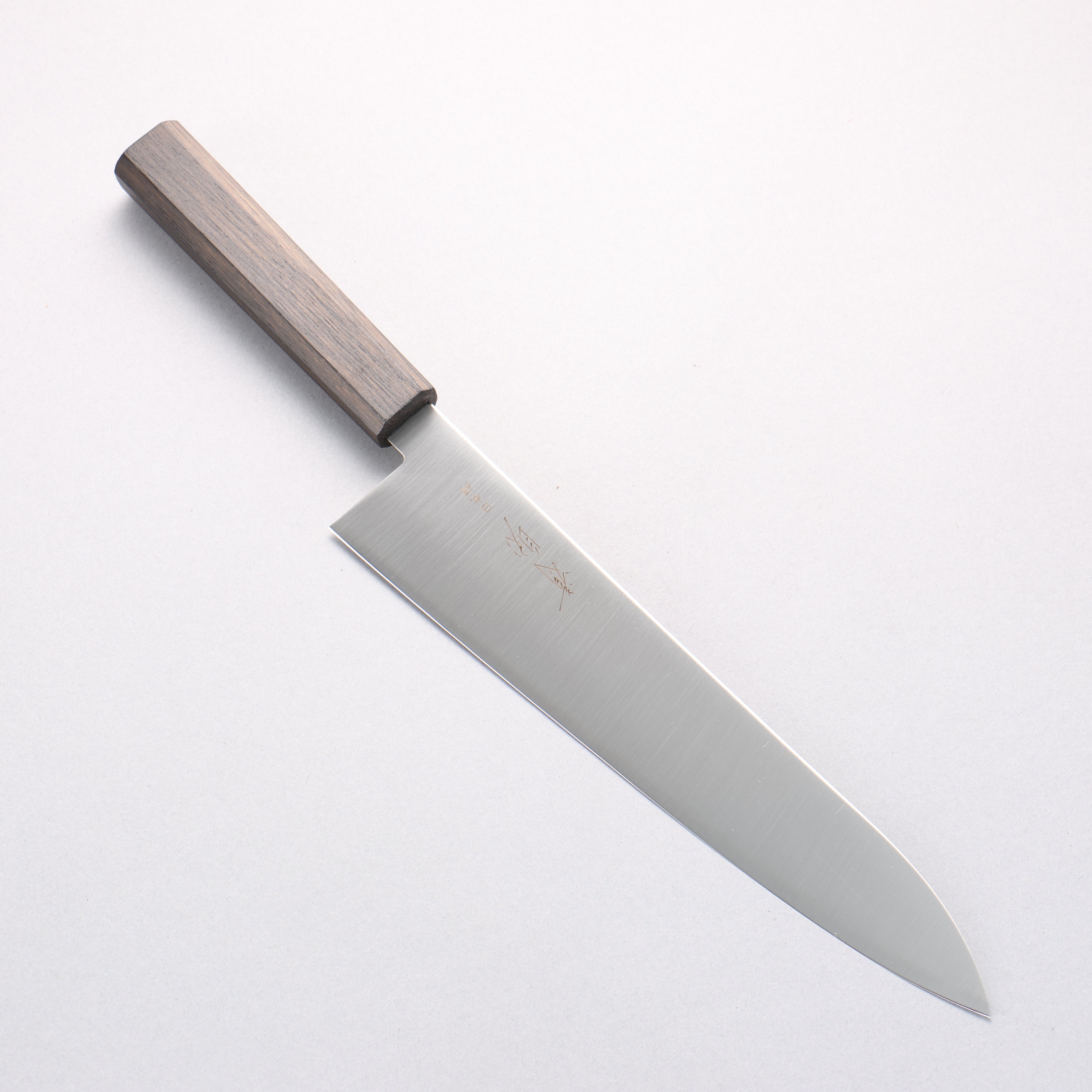 清助 SK-4鋼 牛刀 240mm 燒櫟木漆塗 握把 - 清助刃物
