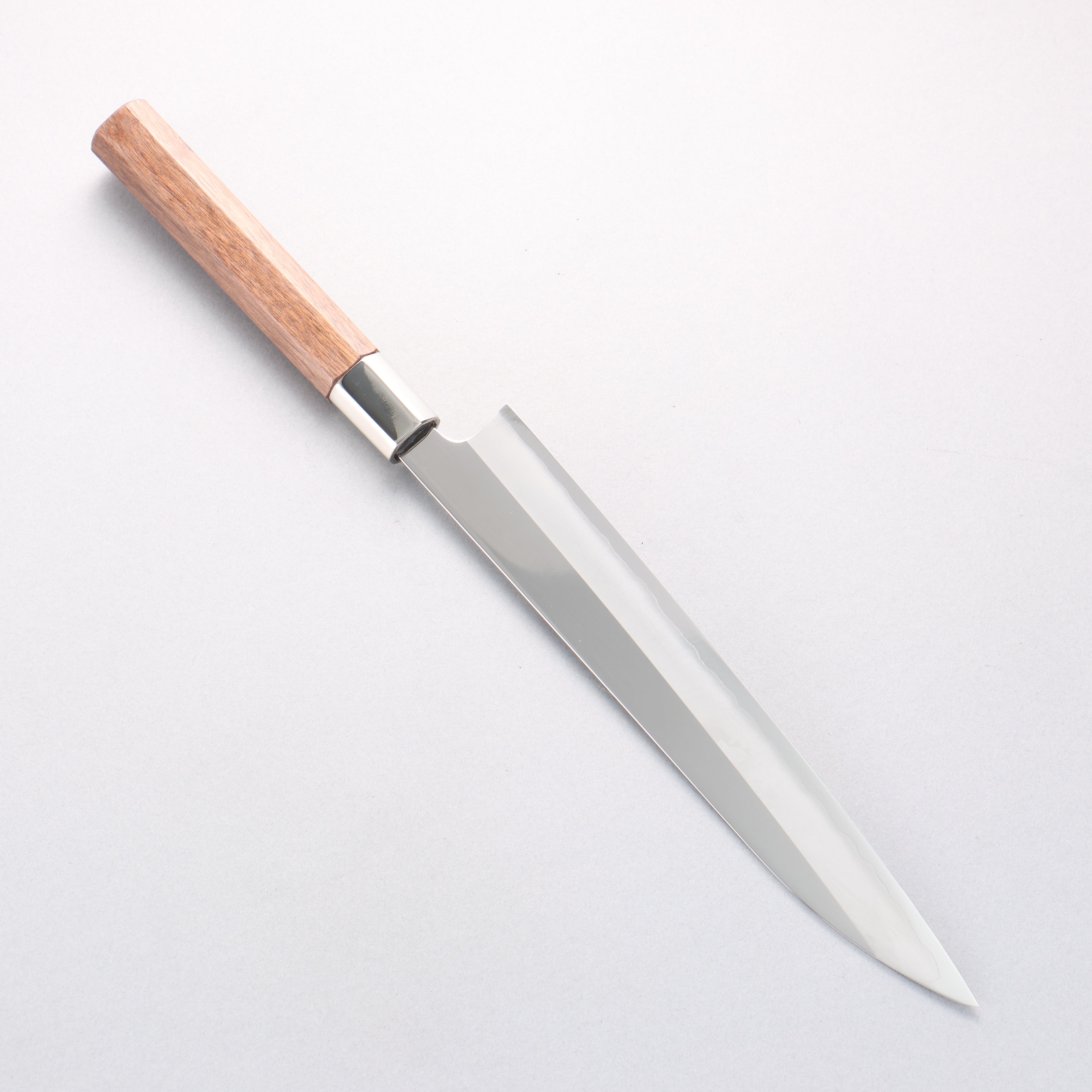 黑鳥 銀三鋼 打磨處理 柳刃 240mm 核桃木 握把 - 清助刃物