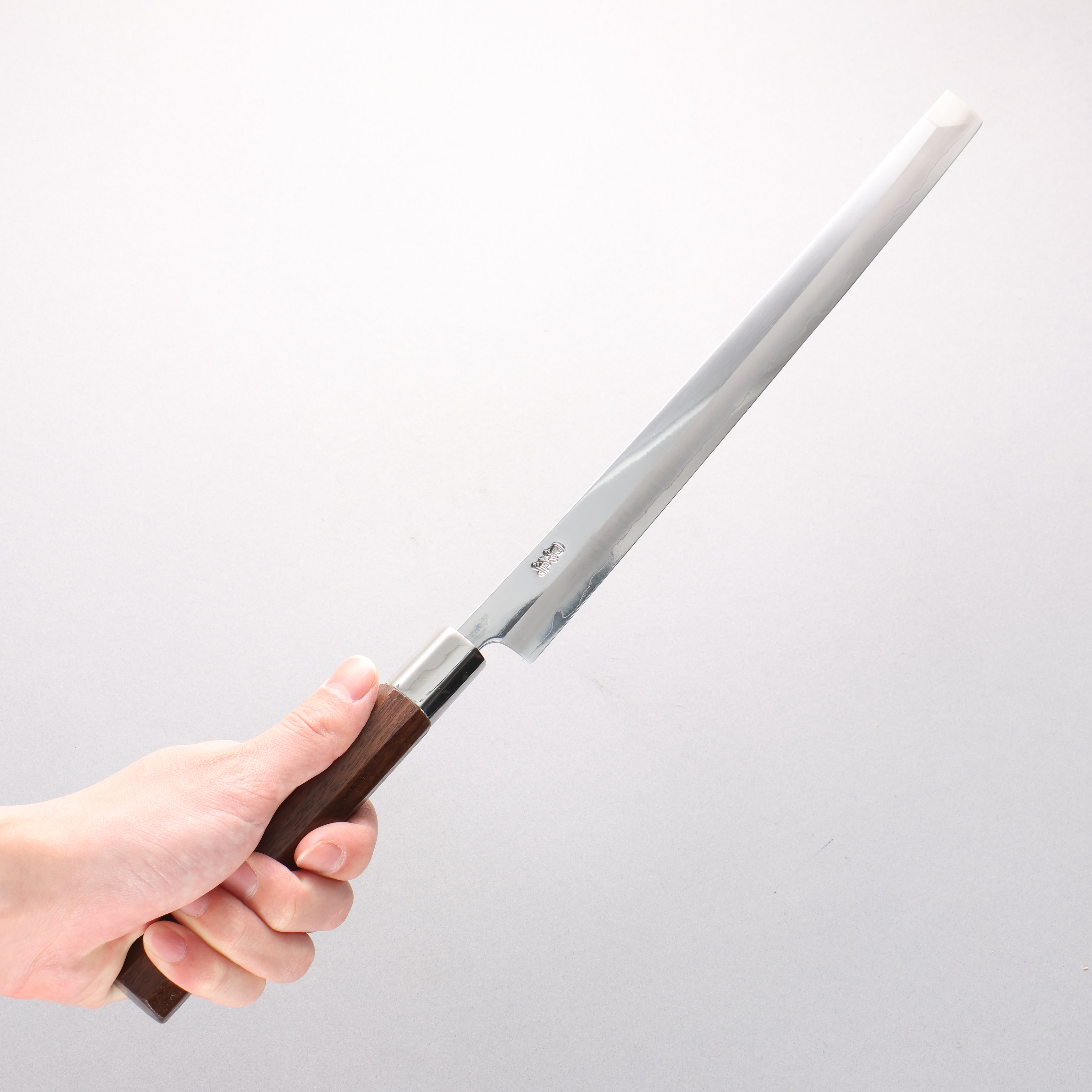 黑鳥 銀三鋼 打磨處理 蛸引 270mm 核桃木 握把 - 清助刃物