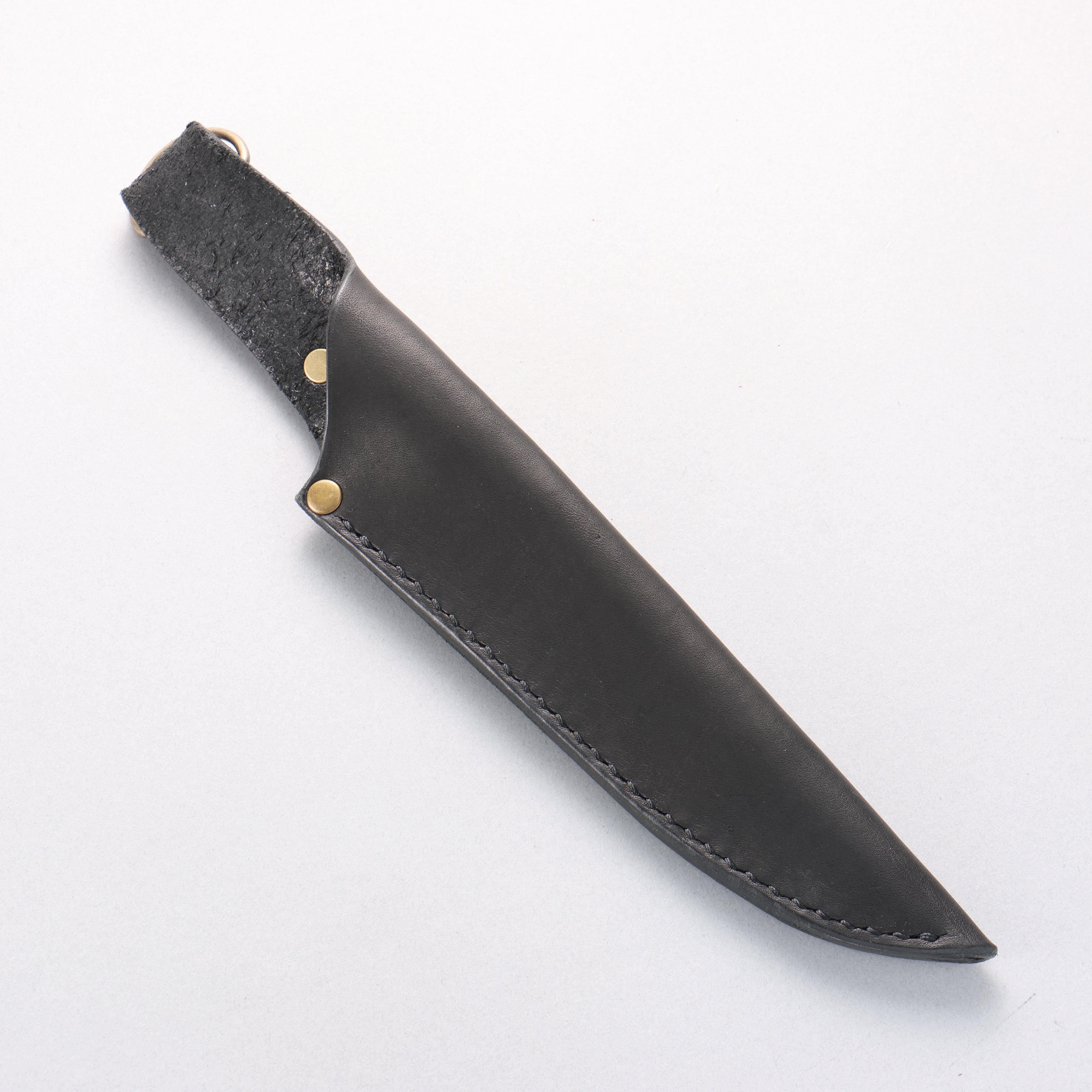 黑鳥 八角 銀三鋼 打磨處理 多用途小刀 150mm 核桃木 握把 附刀鞘 - 清助刃物