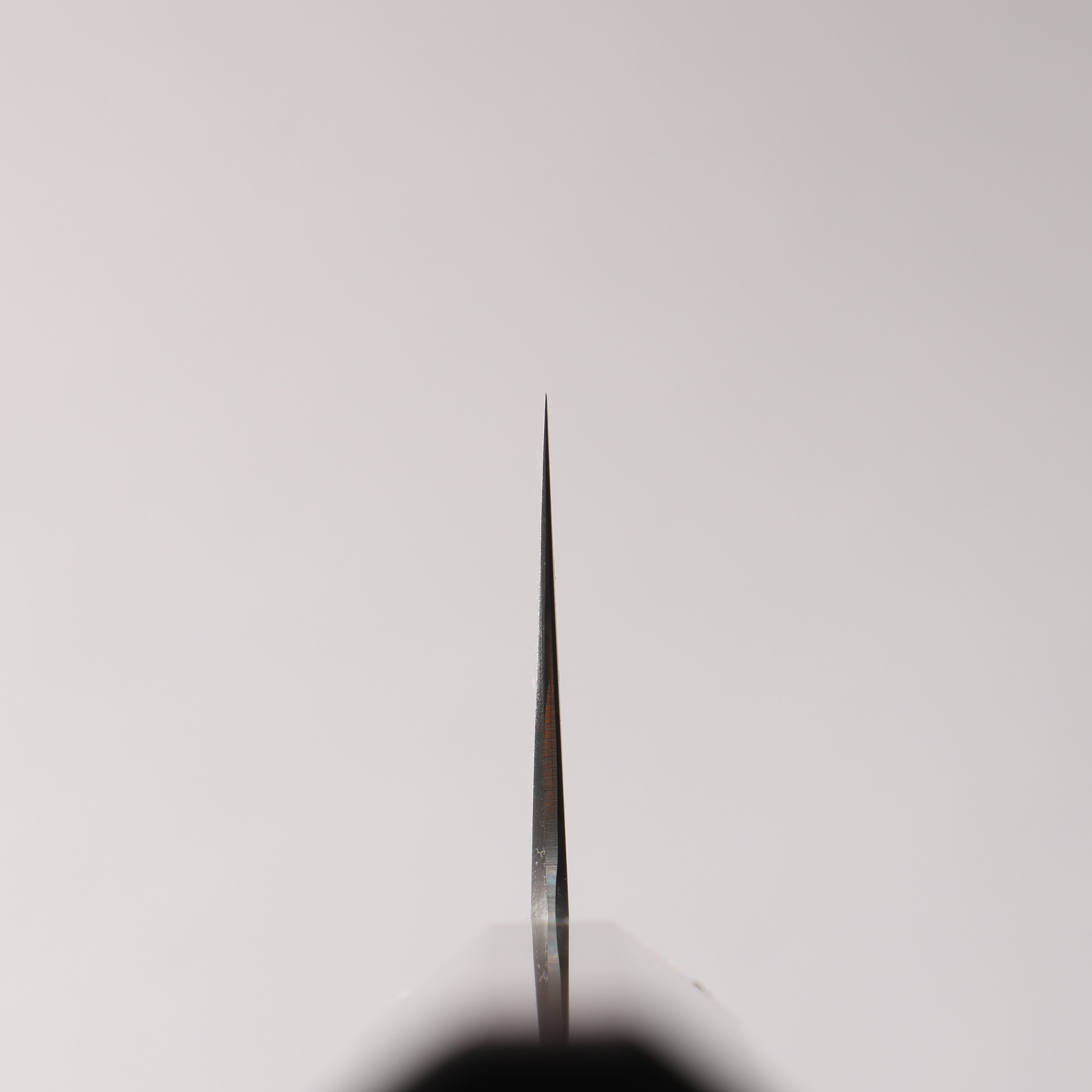 明神直人 特殊鈷合金 三德刀 170mm 條紋烏木（窄套圈：黑色穩定木） 握把 - 清助刃物