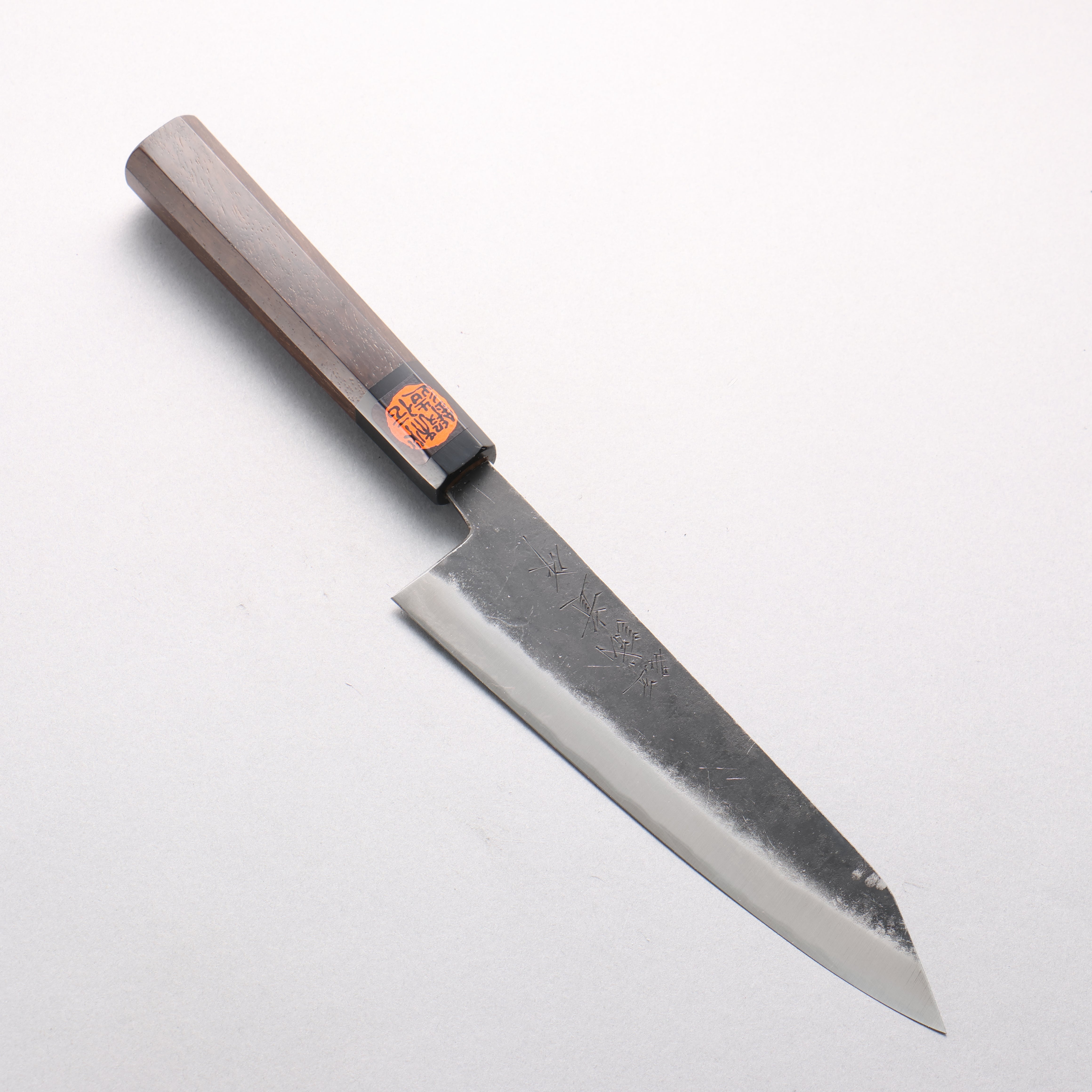 田中 誠貴 鐵火 青鋼二號 黑打 劍型牛刀 190mm 核桃木 握把 - 清助刃物