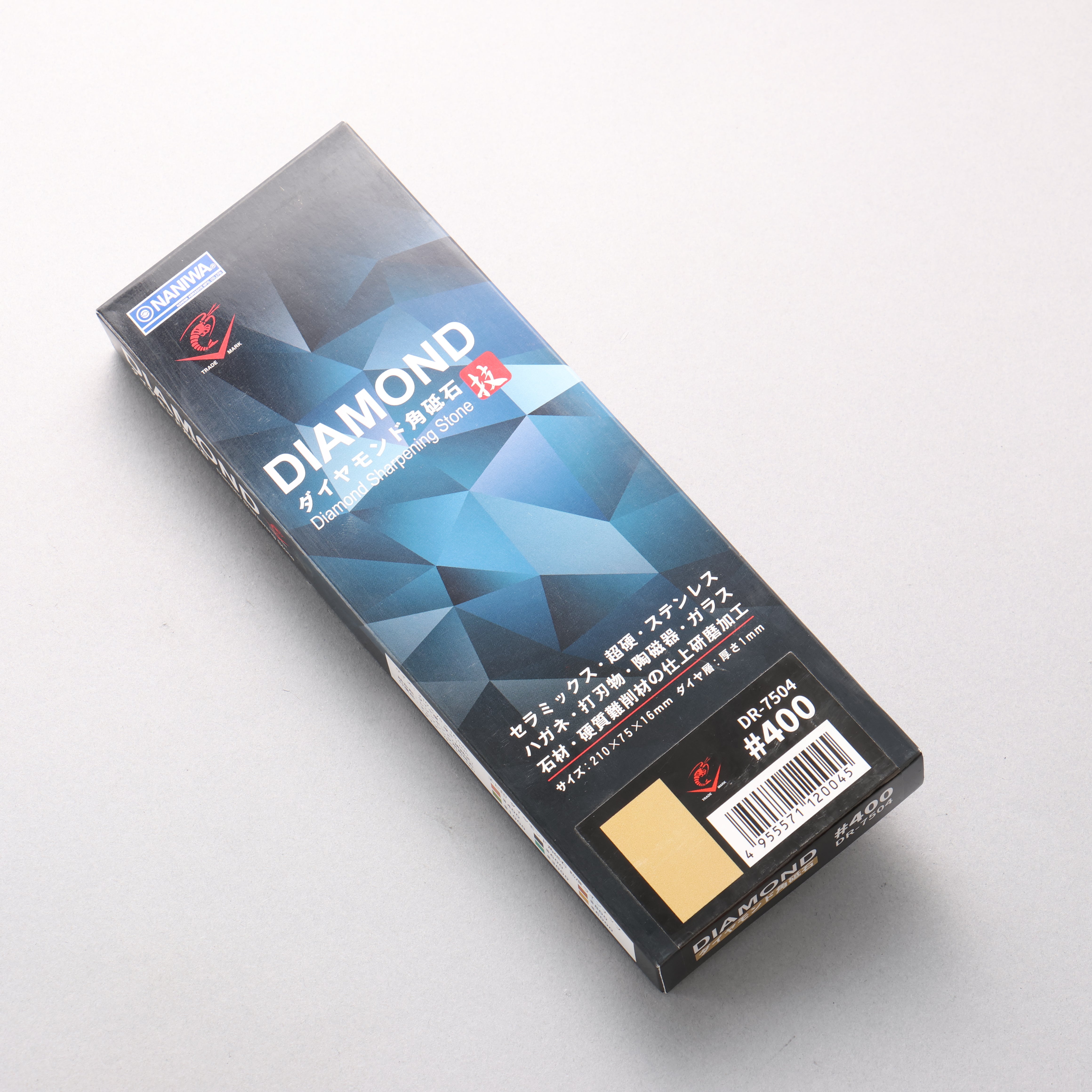 Naniwa 鑽石磨刀石 #400 DR-7504 210 x 75 x 16mm - 清助刃物