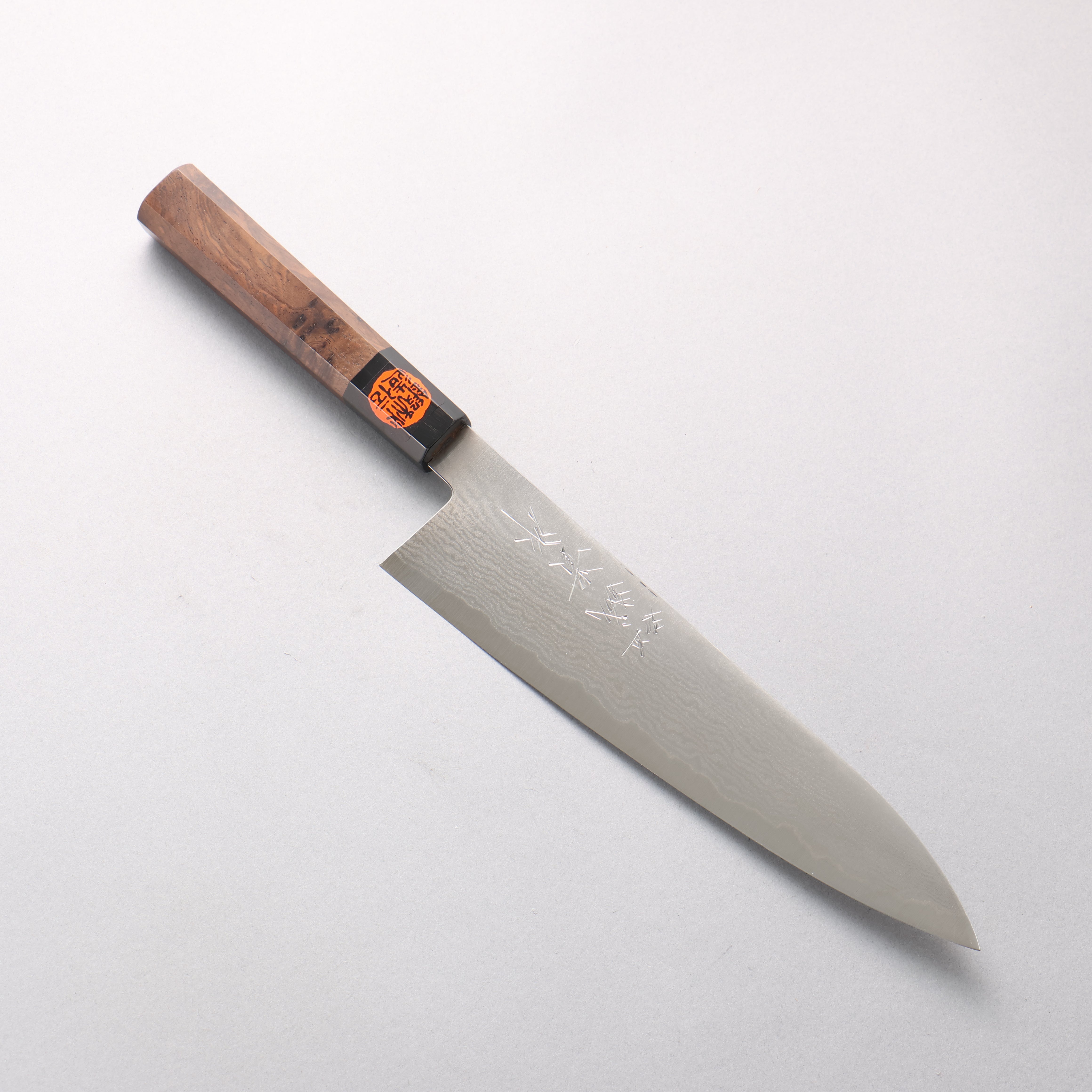 田中 誠貴 VG10 17層 大馬士革紋 牛刀 210mm 核桃木 握把 - 清助刃物
