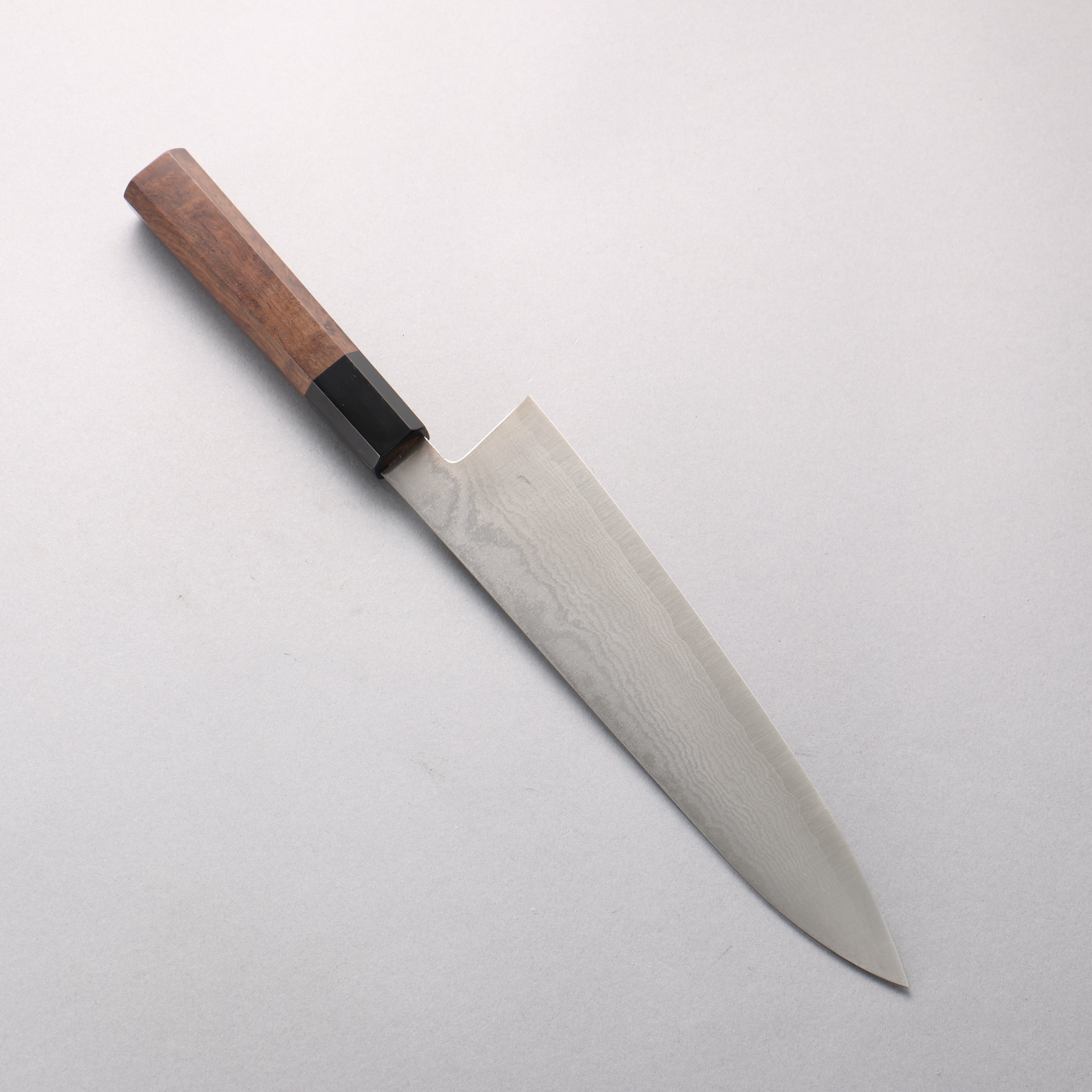 田中 誠貴 VG10 17層 大馬士革紋 牛刀 210mm 核桃木 握把 - 清助刃物