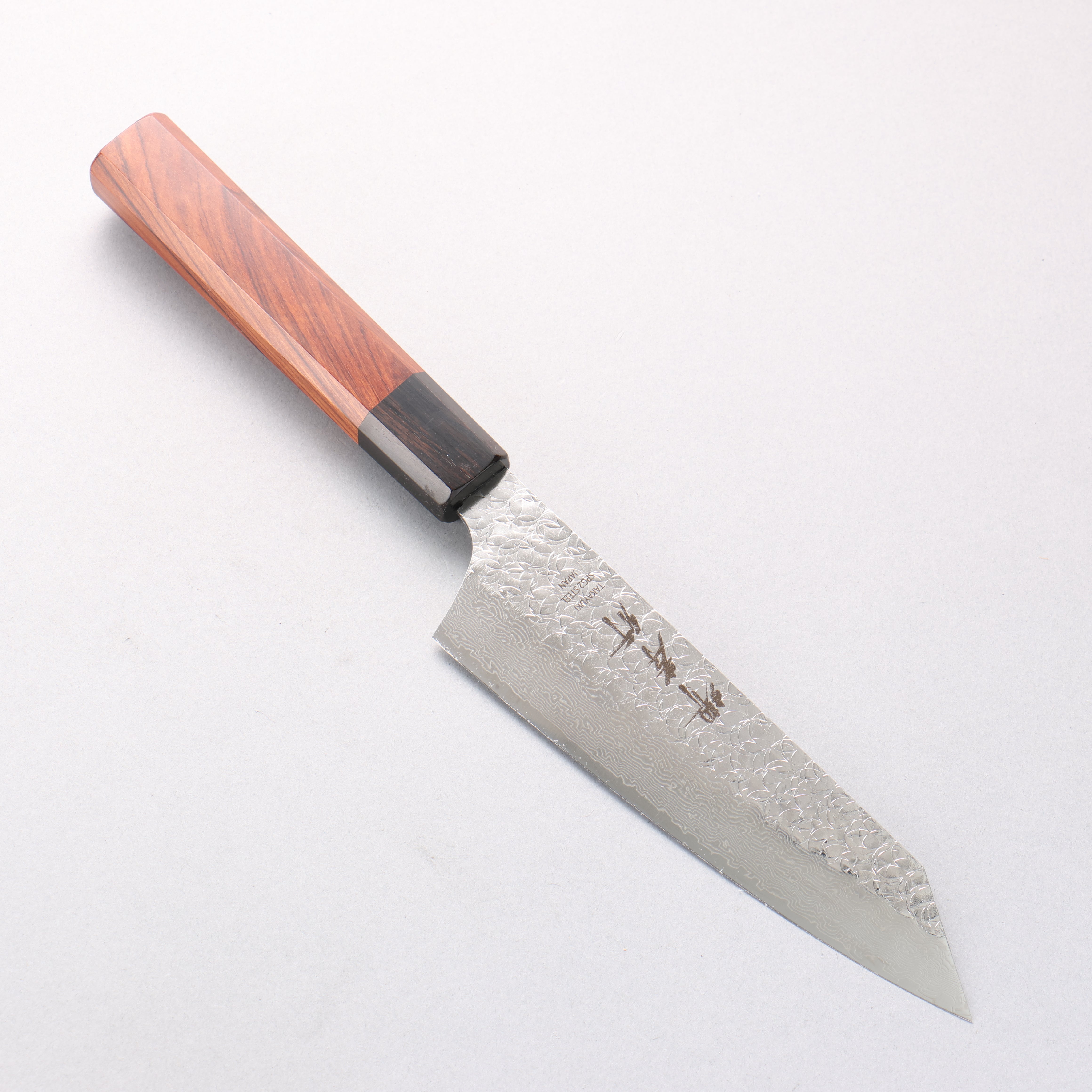 堺 孝行 SG2 大馬士革紋 劍型三德刀 160mm 紫檀木（口輪：黑合成木） 握把 - 清助刃物