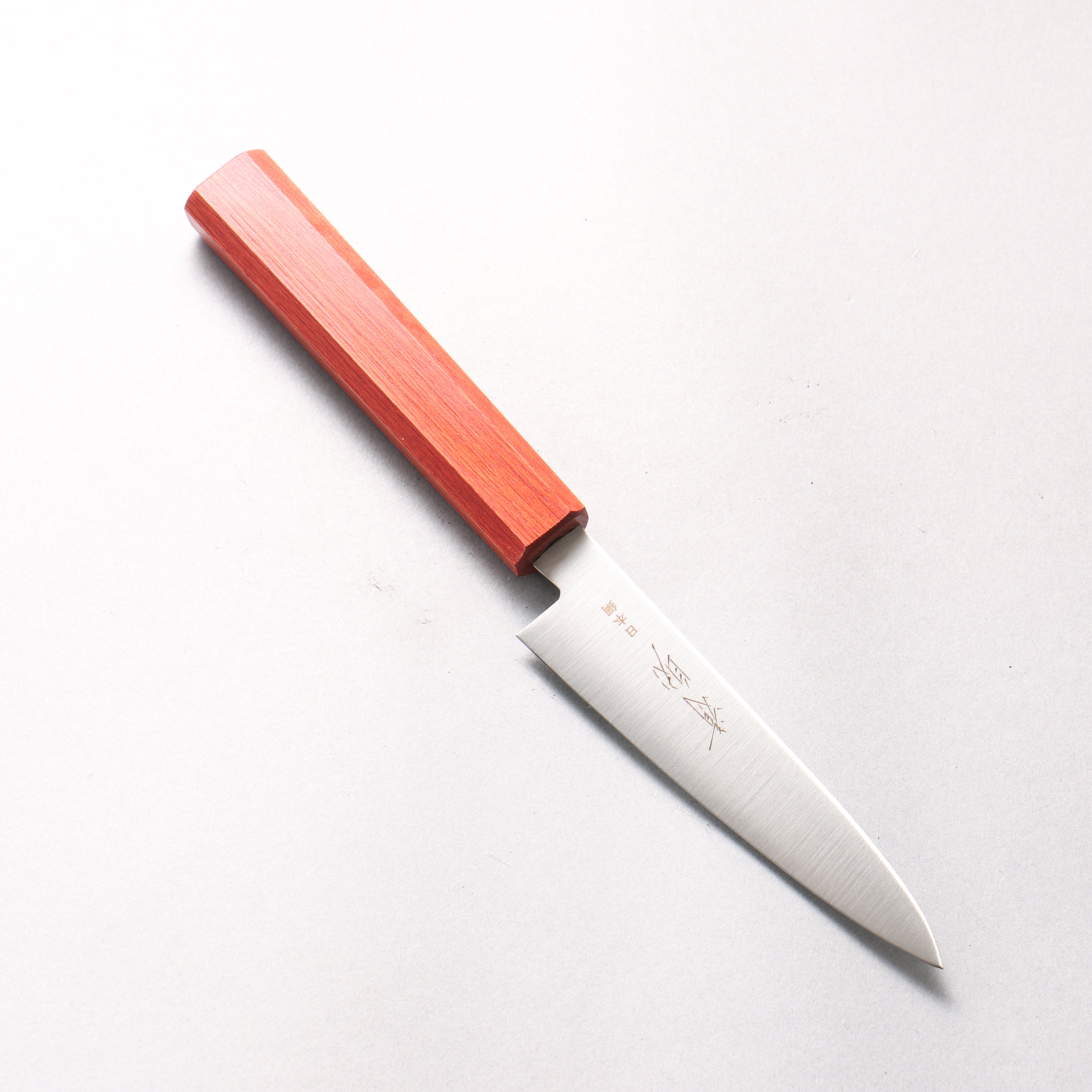 清助 SK-4鋼 多用途小刀 120mm 木材（煙燻紅） 握把 - 清助刃物
