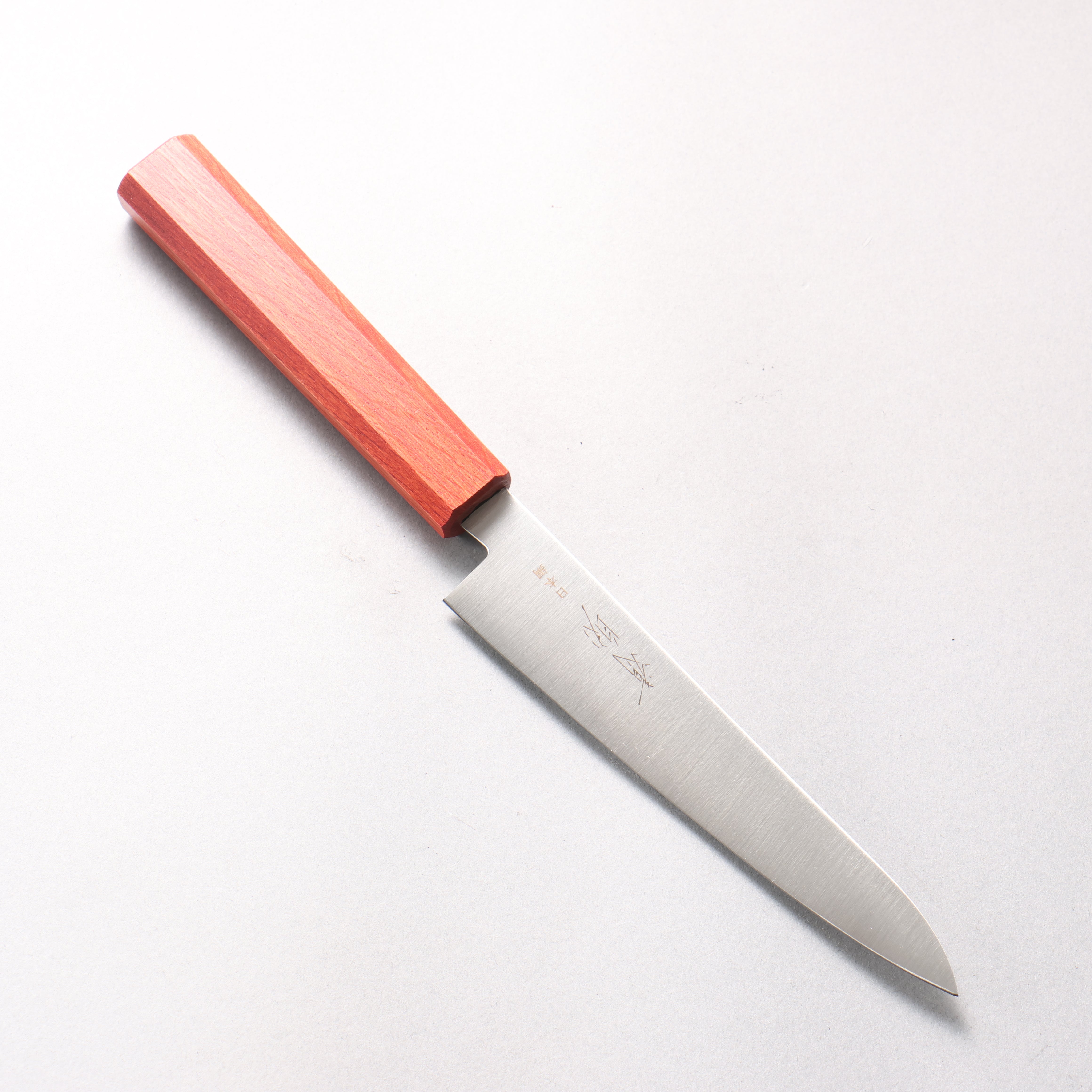 清助 SK-4鋼 多用途小刀 150mm 木材（煙燻紅） 握把 - 清助刃物