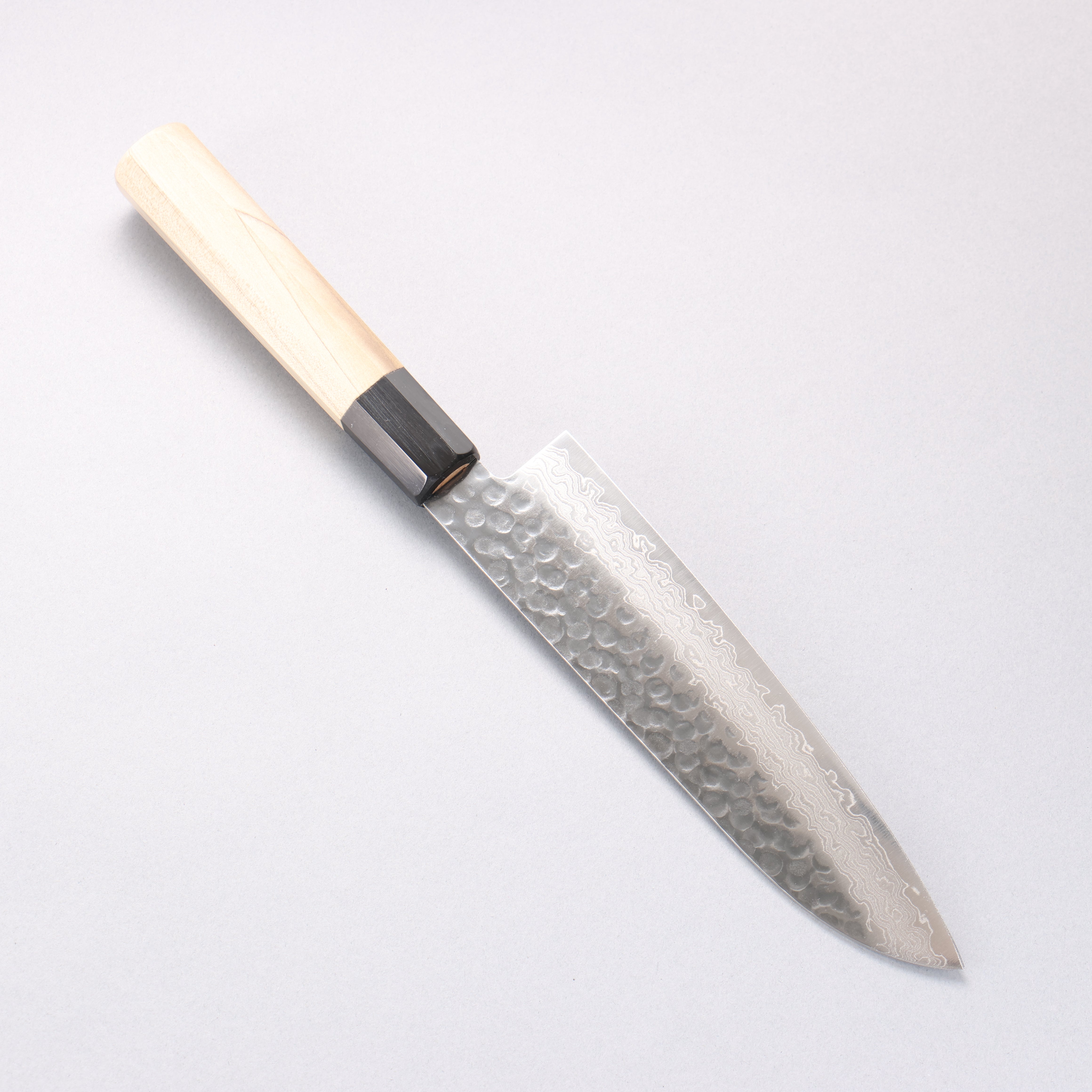 堺 孝行 AUS10 45層大馬士革紋 三德刀 180mm 木蘭握把 - 清助刃物