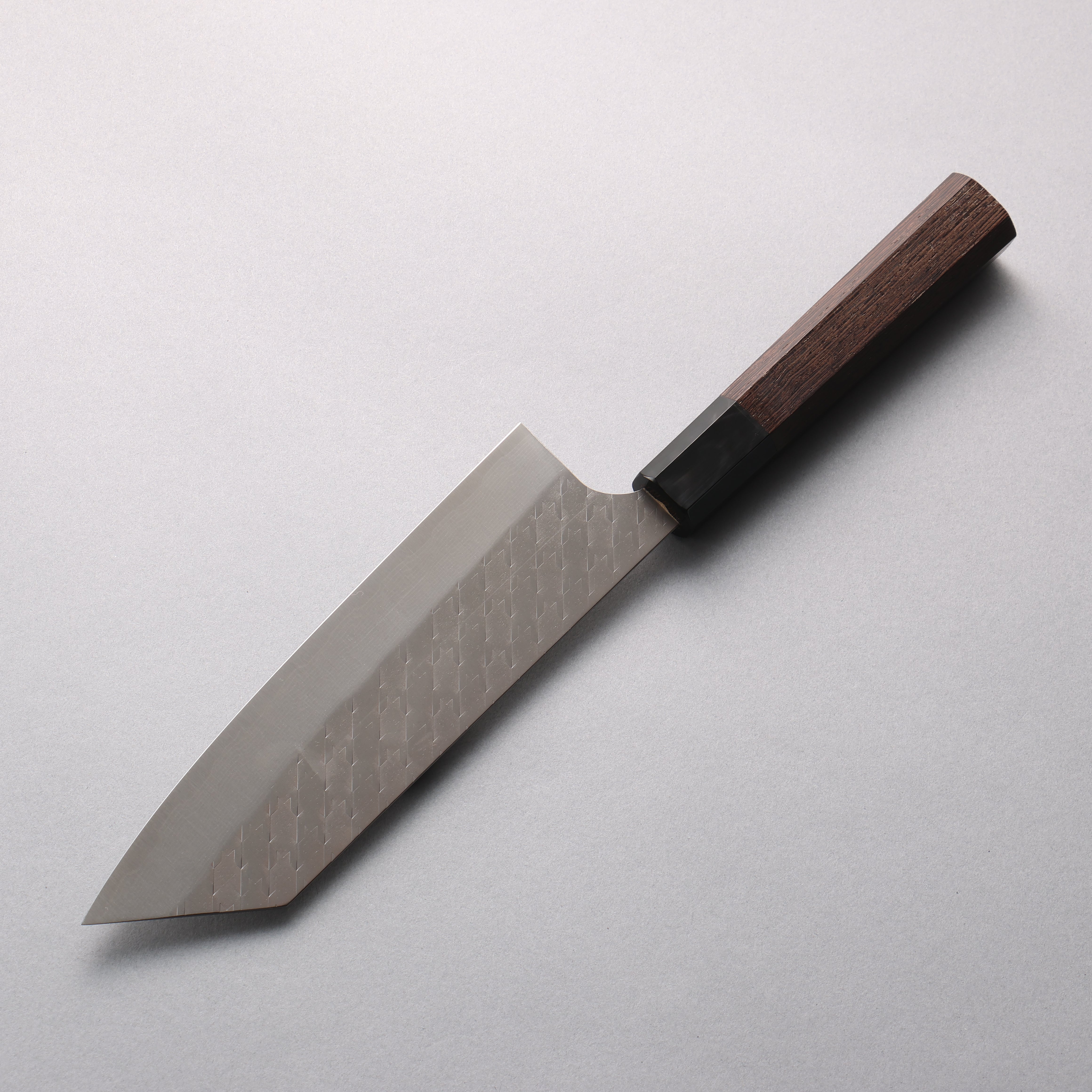 尾形 峻吾 SPG STRIX 鎚目 大馬士革紋 文化刀 180mm 雞翅木（口輪：黒色水牛角） 握把