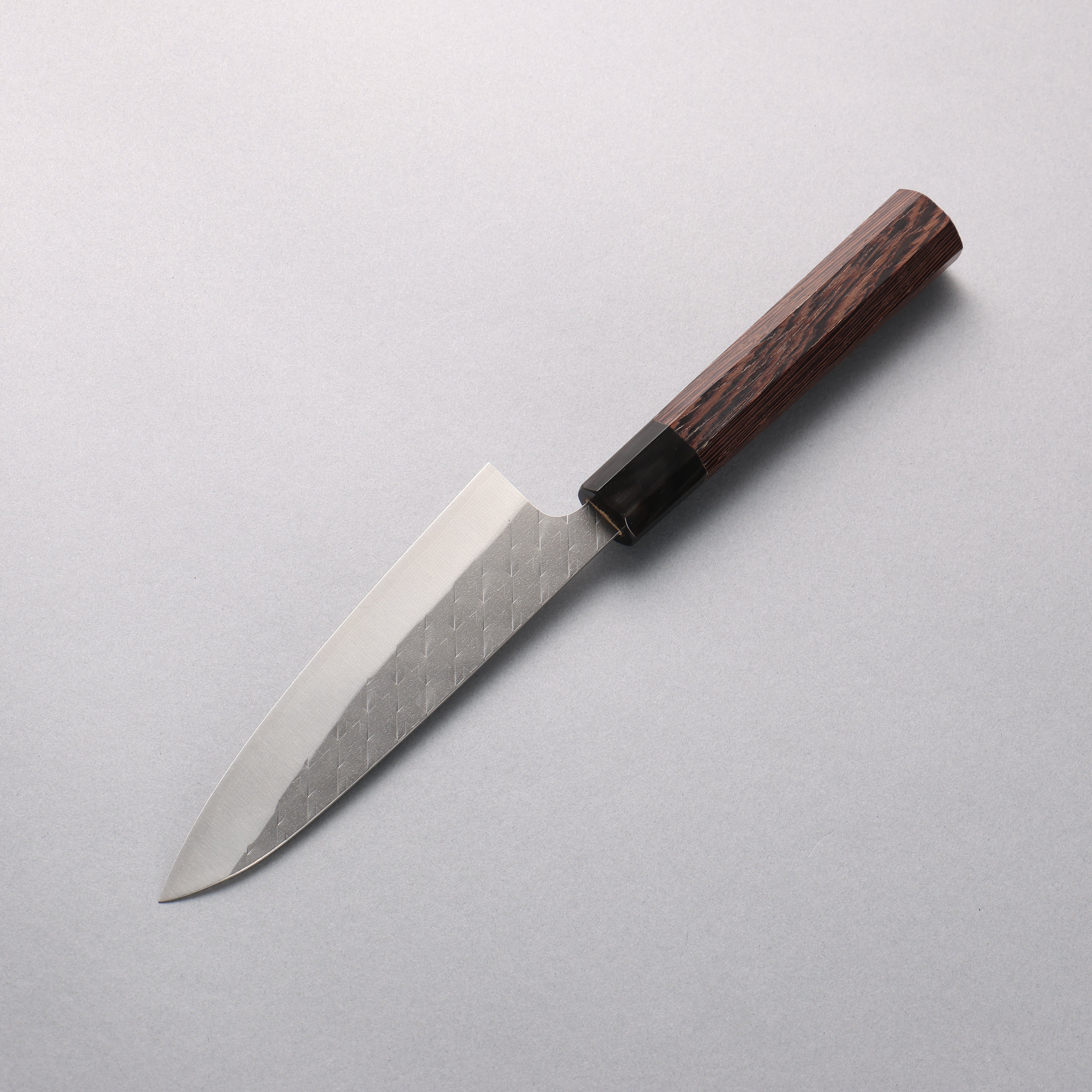 尾形 峻吾 SPG STRIX 鎚目 大馬士革紋 多用途小刀 135mm 雞翅木（口輪：黒色水牛角） 握把
