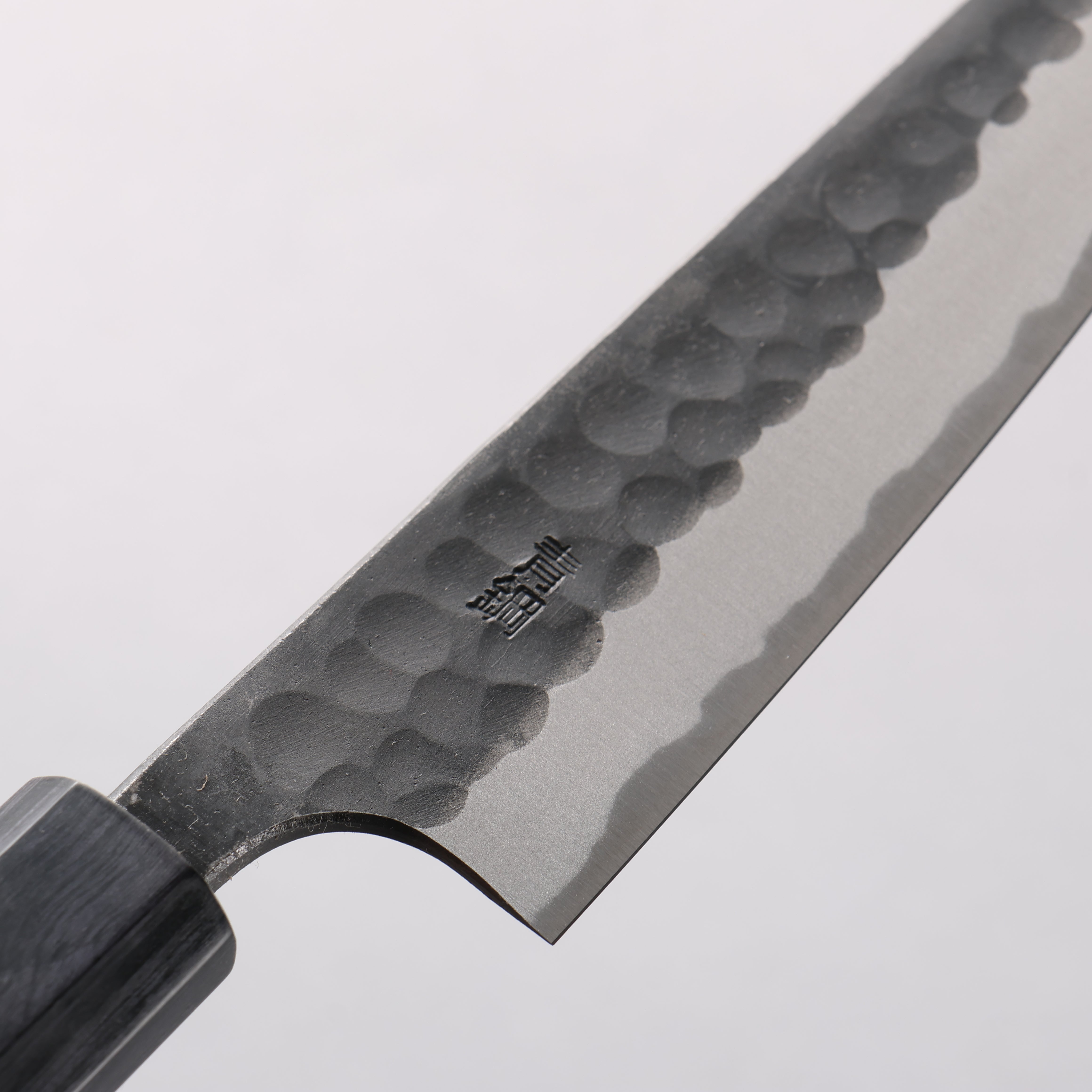 山本 直 超級青鋼 黑打 鎚目 (丸) 多用途小刀 150mm 树脂浸渍枫木 握把