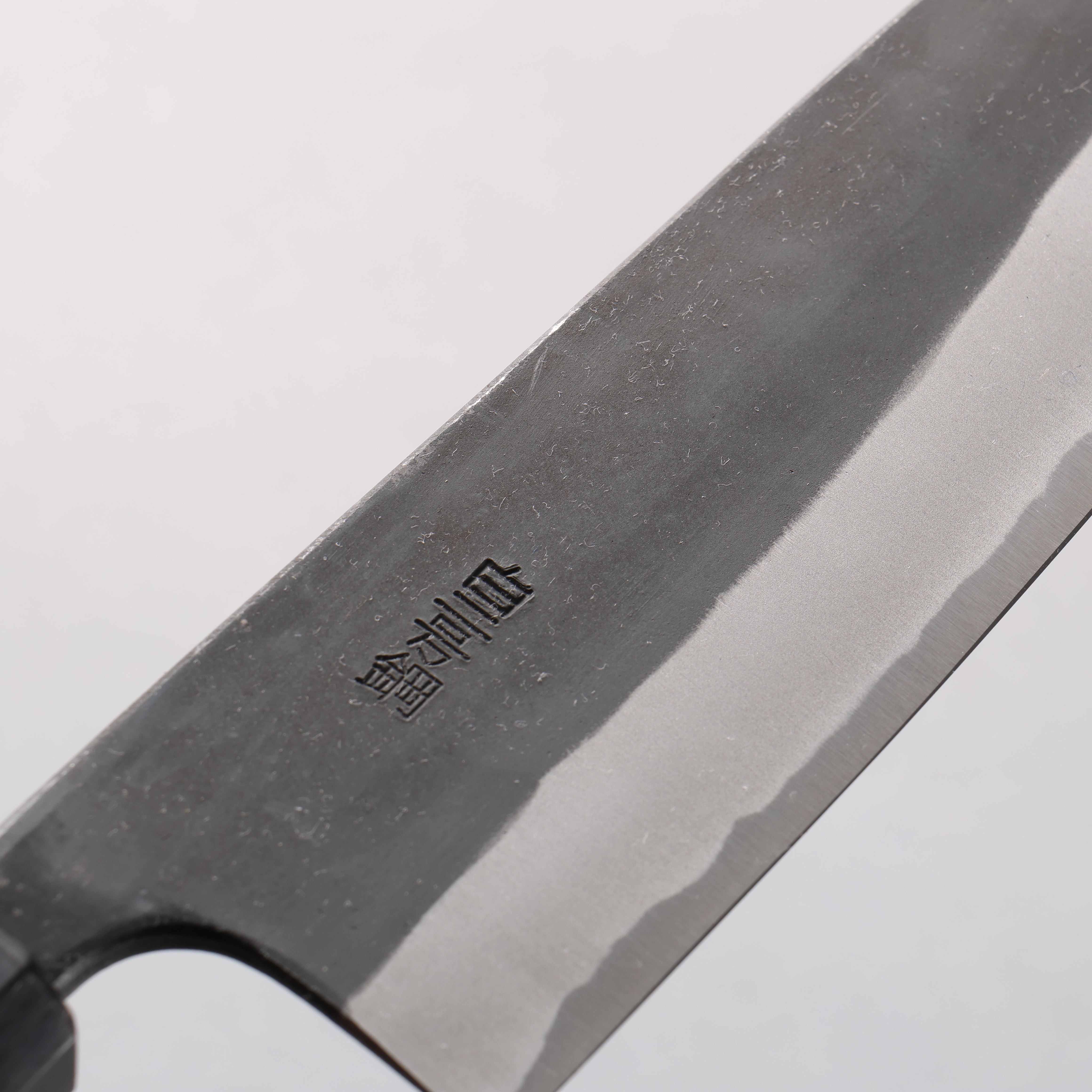 山本 直 白鋼二號 黑打 三德刀 170mm 核桃木 握把