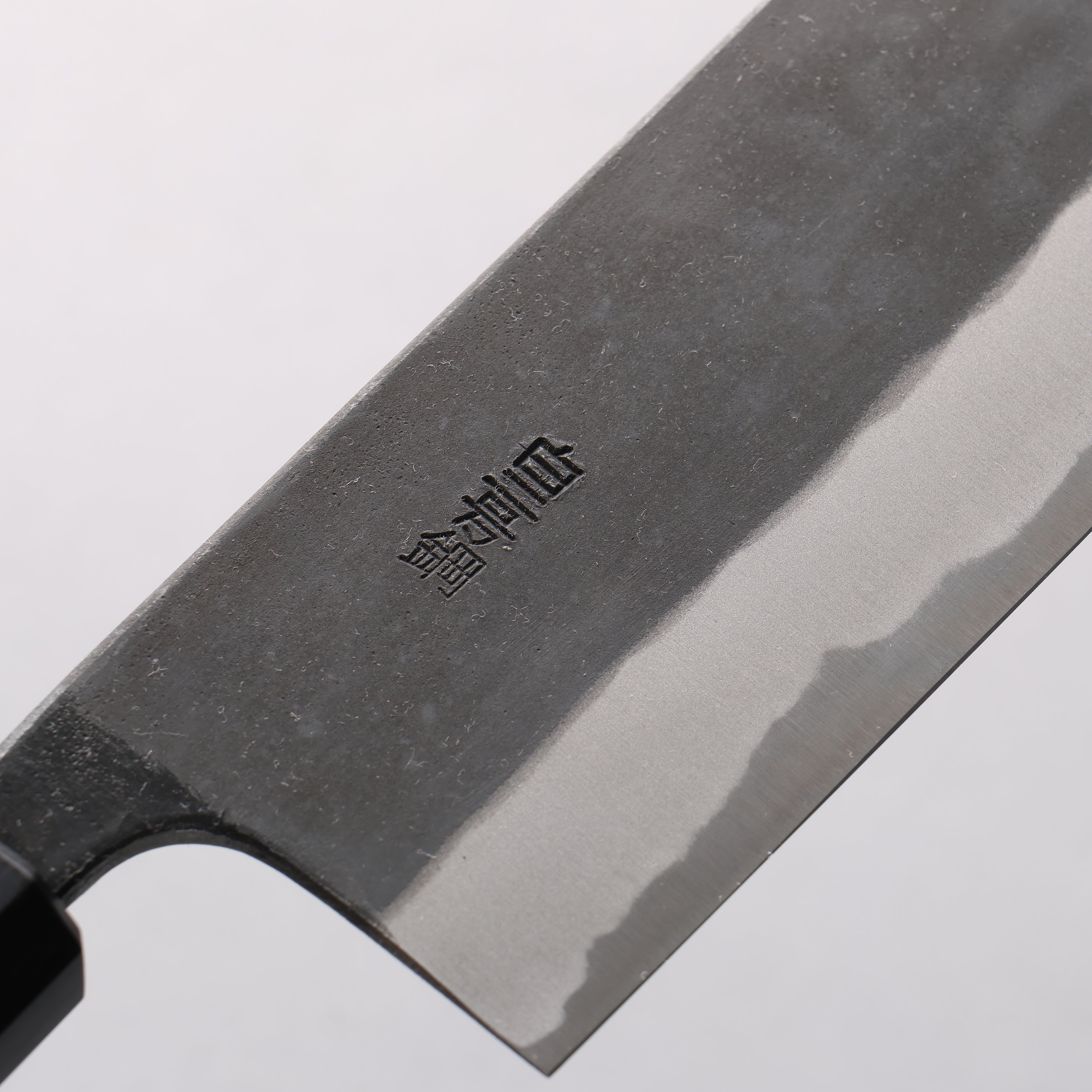 山本 直 白鋼二號 黑打 菜切 165mm 核桃木 握把
