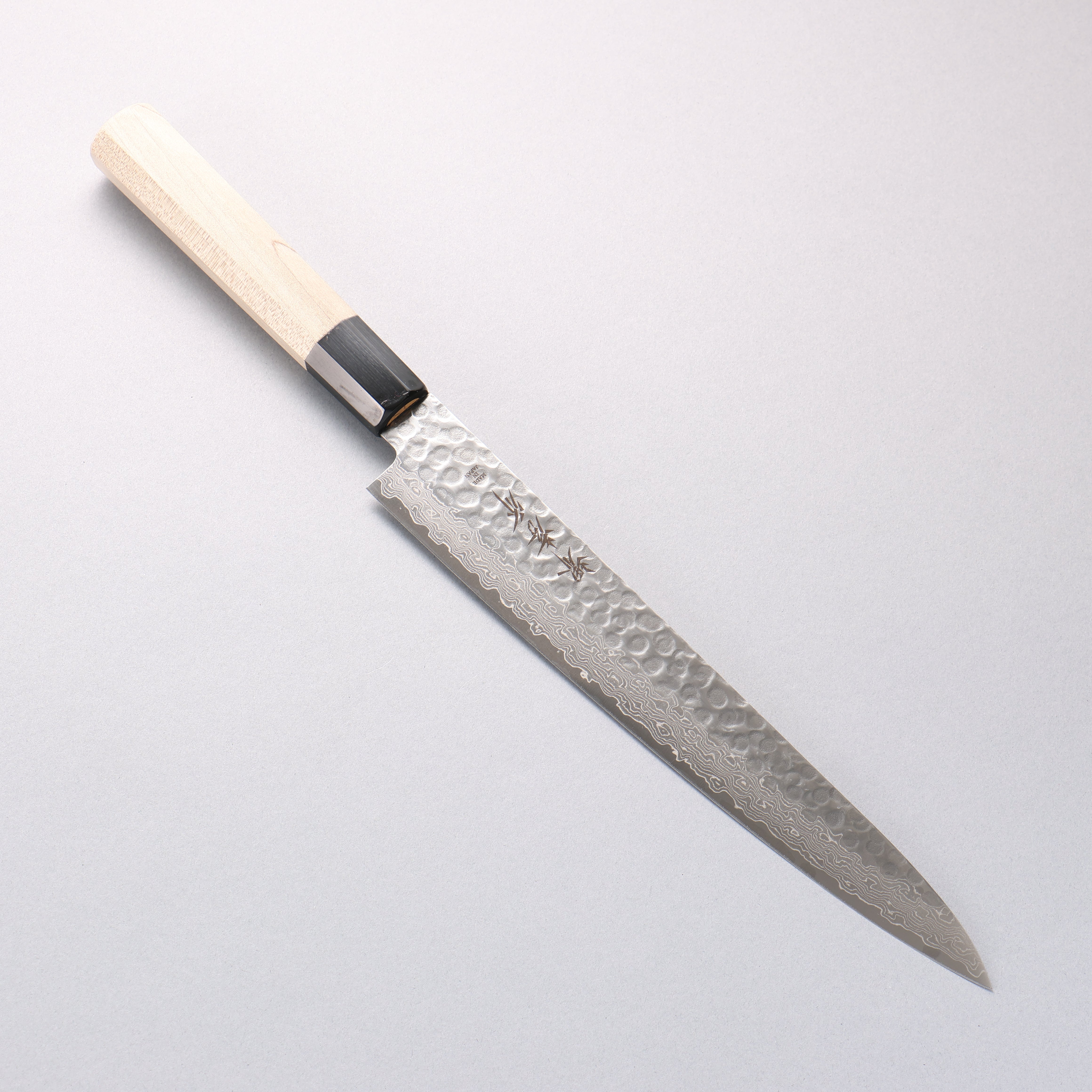 堺 孝行 AUS10 45層大馬士革紋 筋引 240mm 木蘭握把 - 清助刃物