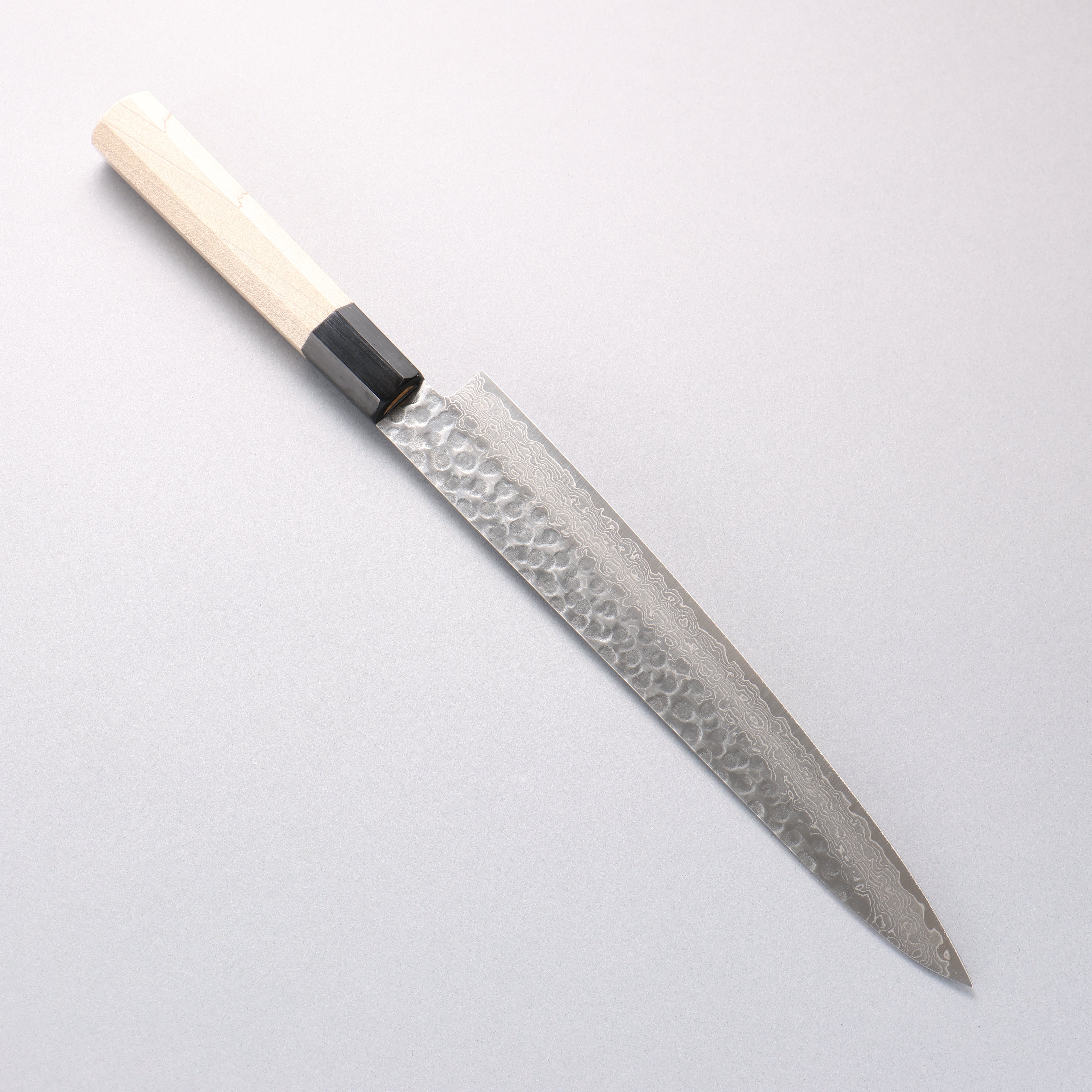 堺 孝行 AUS10 45層大馬士革紋 筋引 240mm 木蘭握把 - 清助刃物