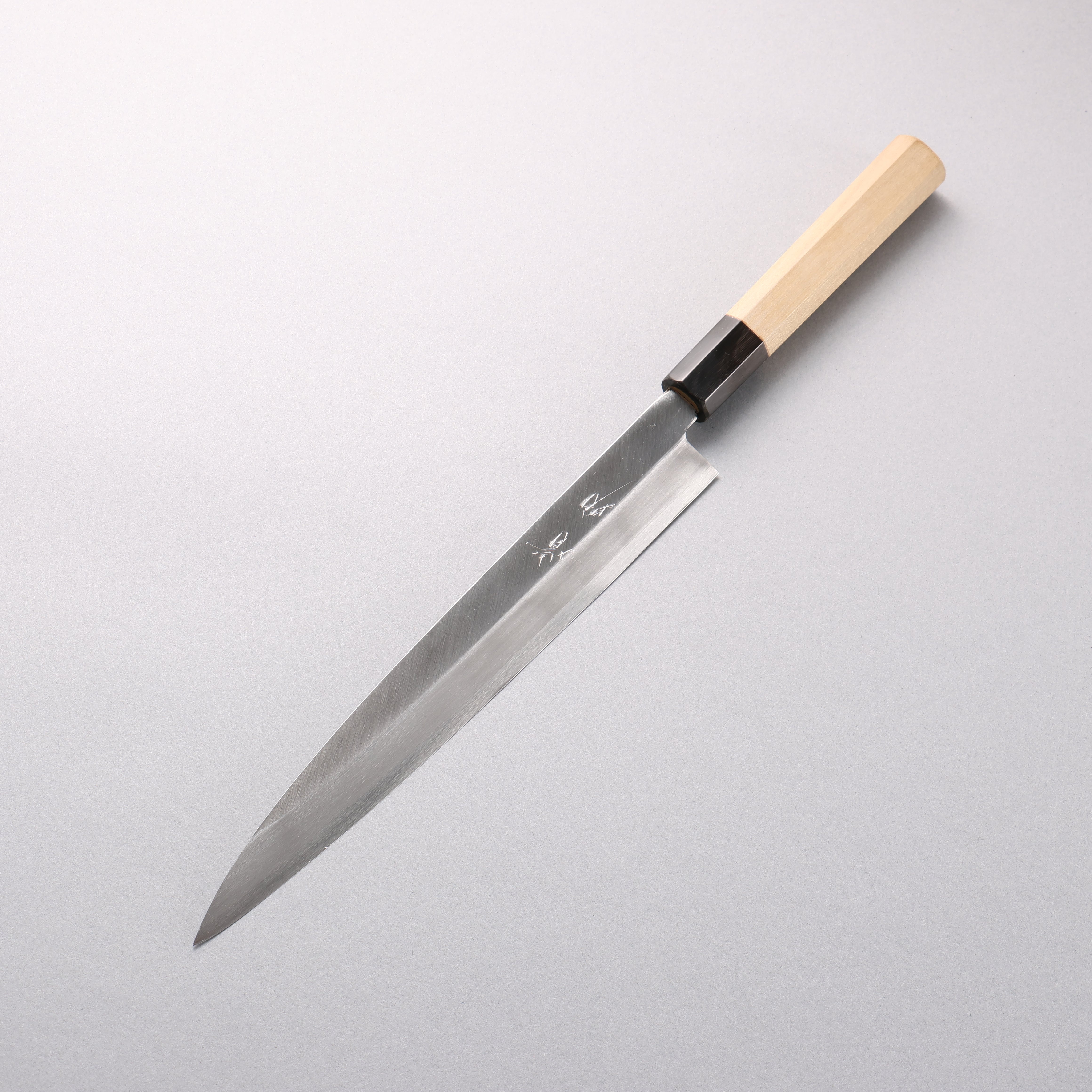 清助 【左撇子用】 鉬鋼（MOL） 霞研 柳刃 240mm