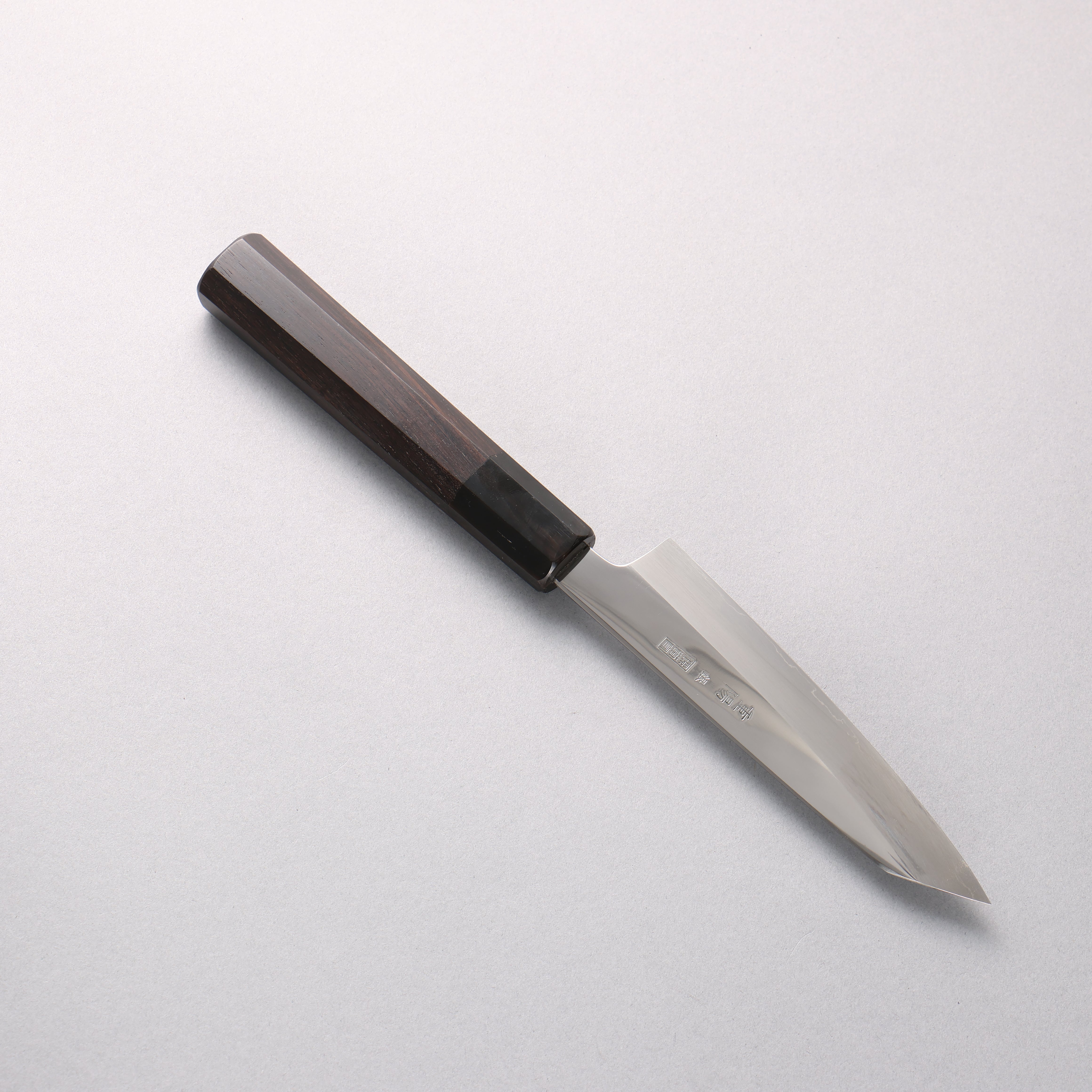 重陽 銀三鋼 鏡面處理 多用途小刀 135mm 黑檀 (口輪：黑水牛角) 握把 - 清助刃物