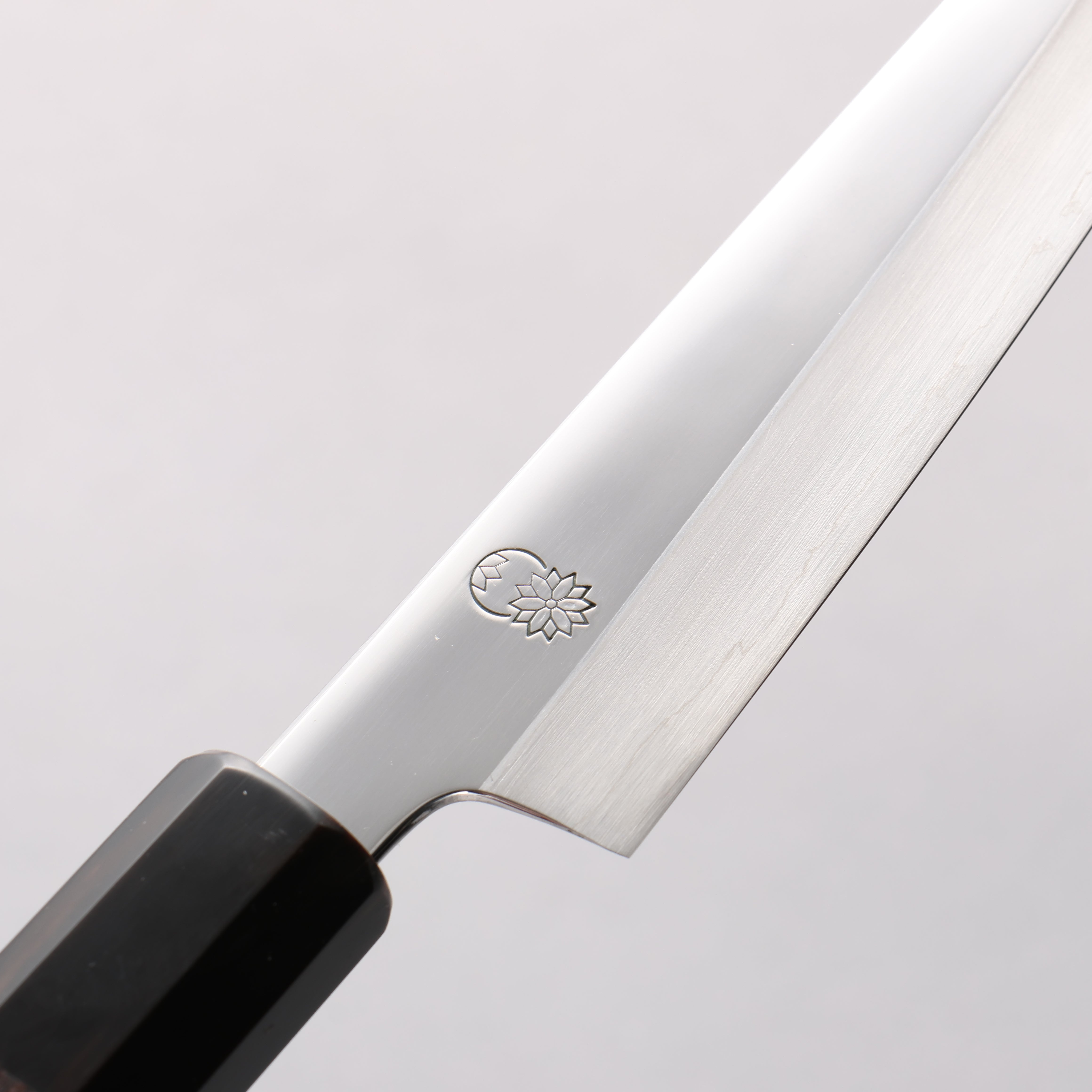 重陽 銀三鋼 鏡面處理 多用途小刀 135mm 黑檀 (口輪：黑水牛角) 握把 - 清助刃物